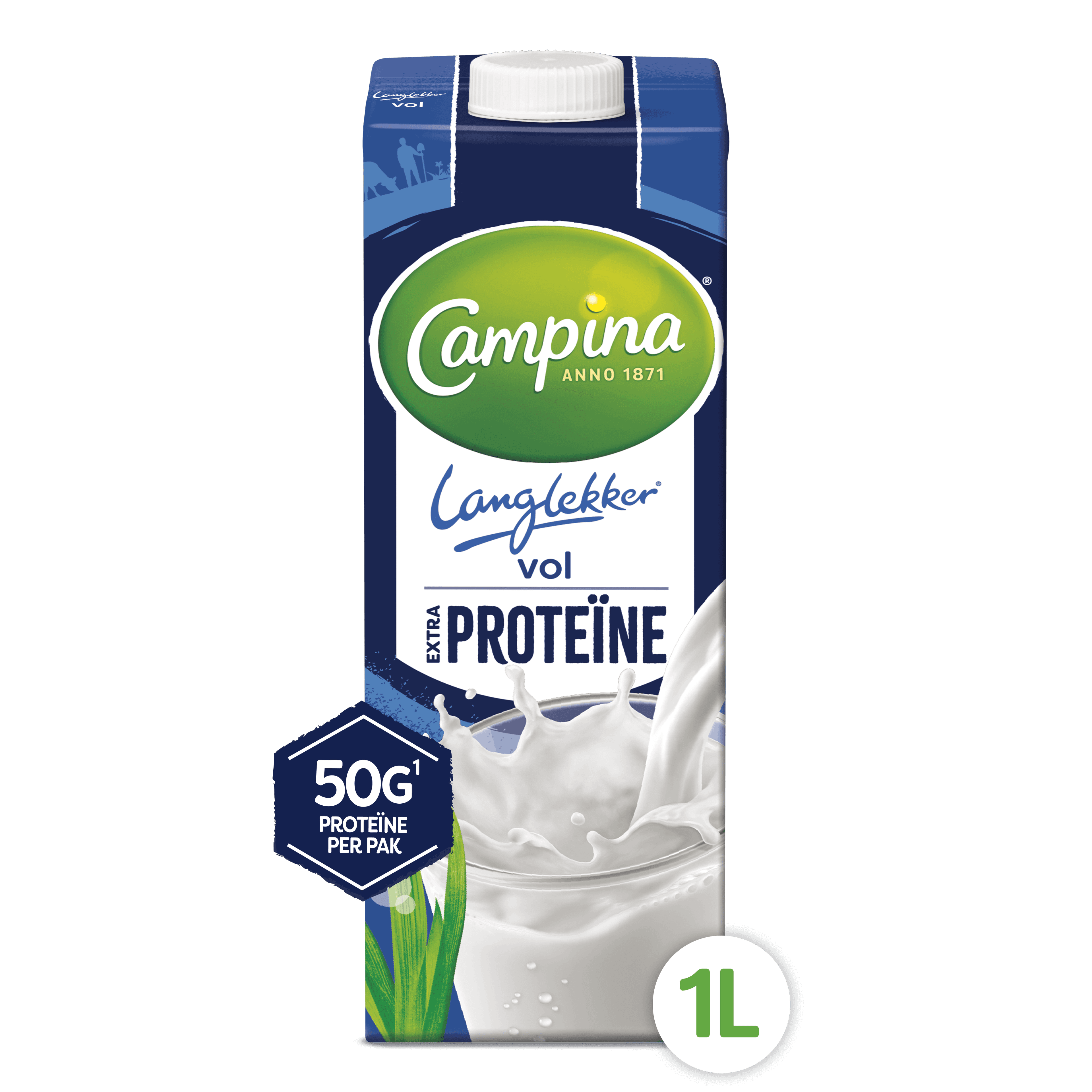 Campina Langlekker Volle melk Extra Protein
