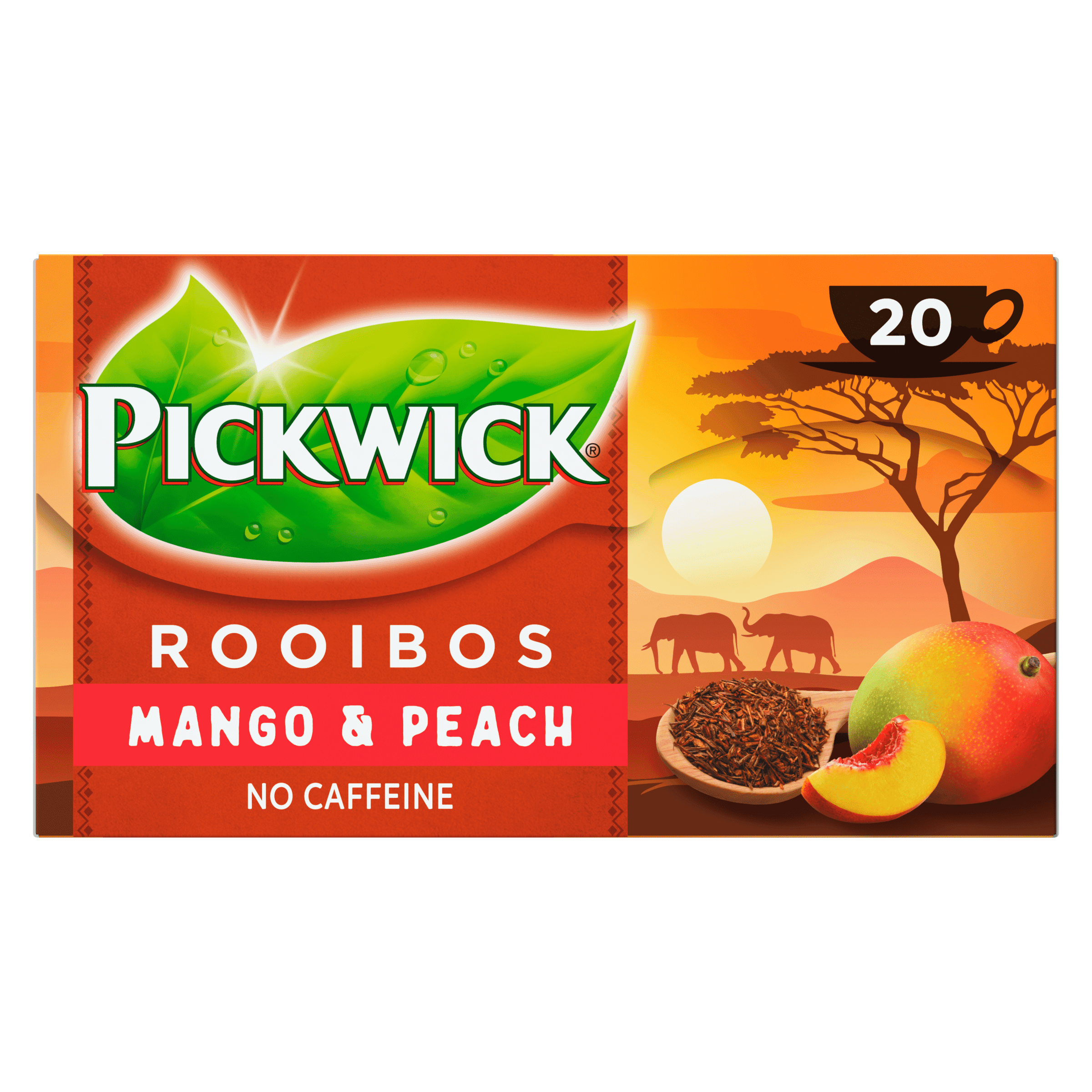 Pickwick Mango & perzik rooibos thee