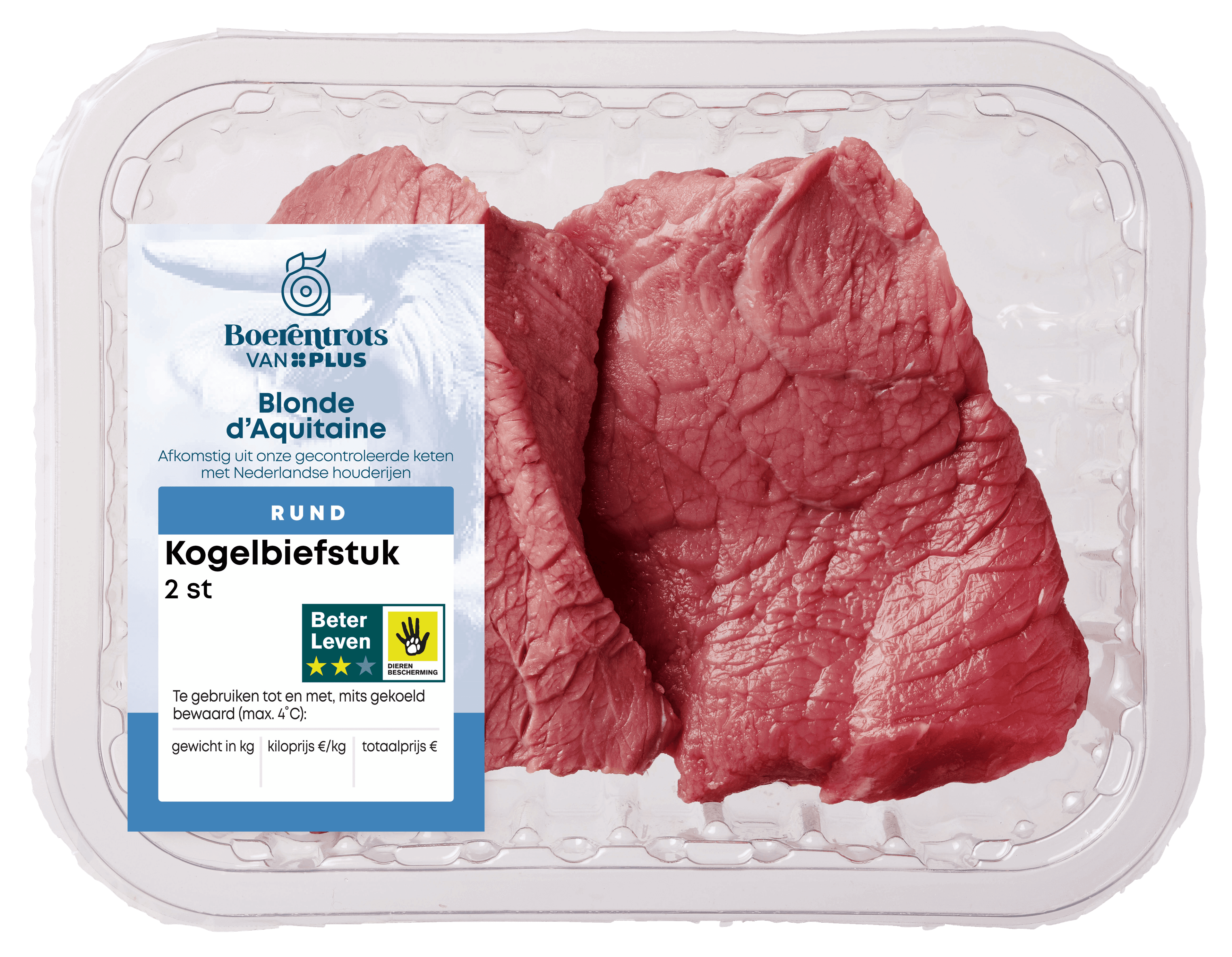 PLUS Boerentrots Kogelbiefstuk 2 stuks
