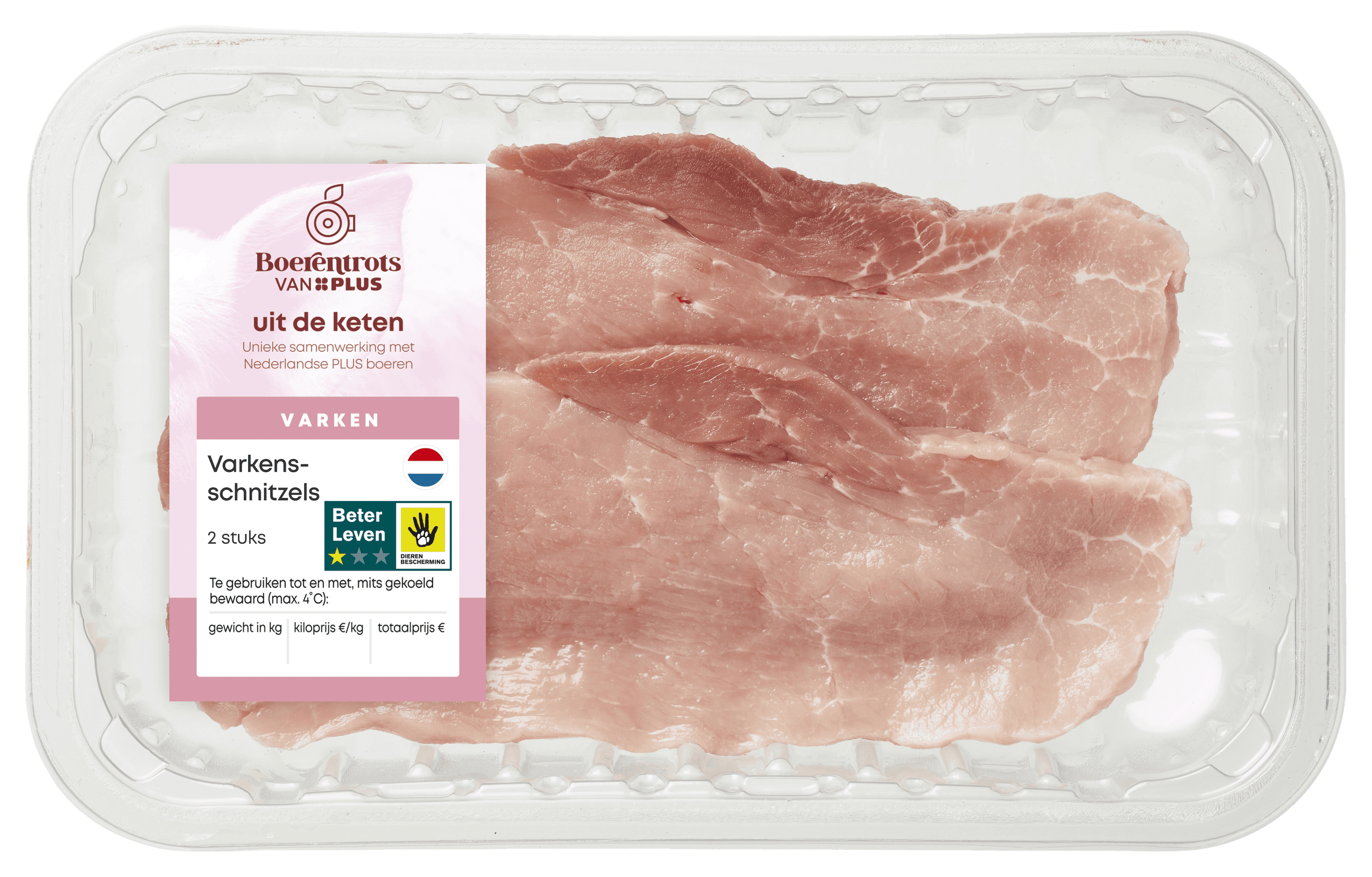 PLUS Boerentrots Varkensschnitzel 2 stuks