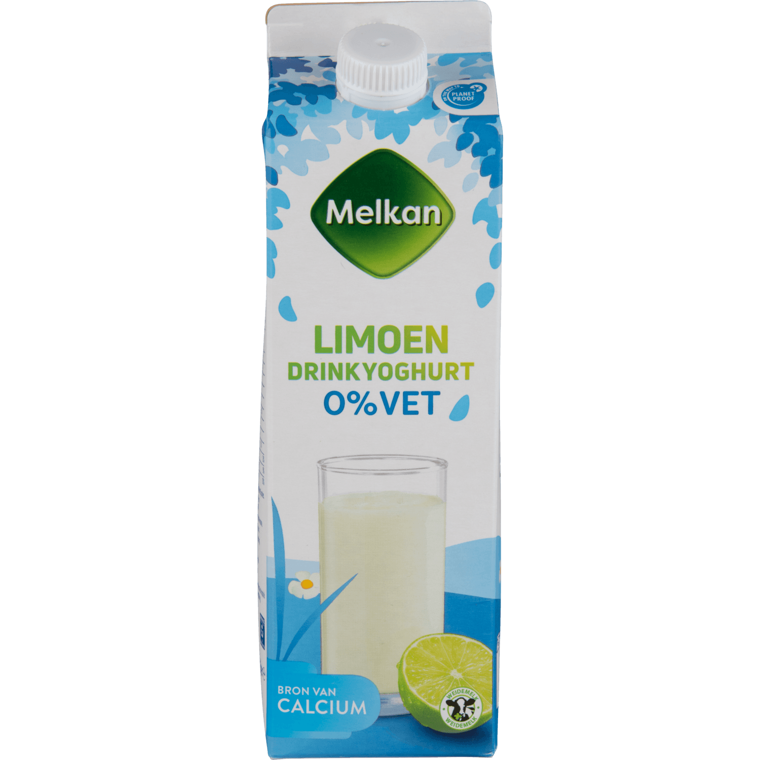 Melkan Zuiveldrink limoen 0% vet