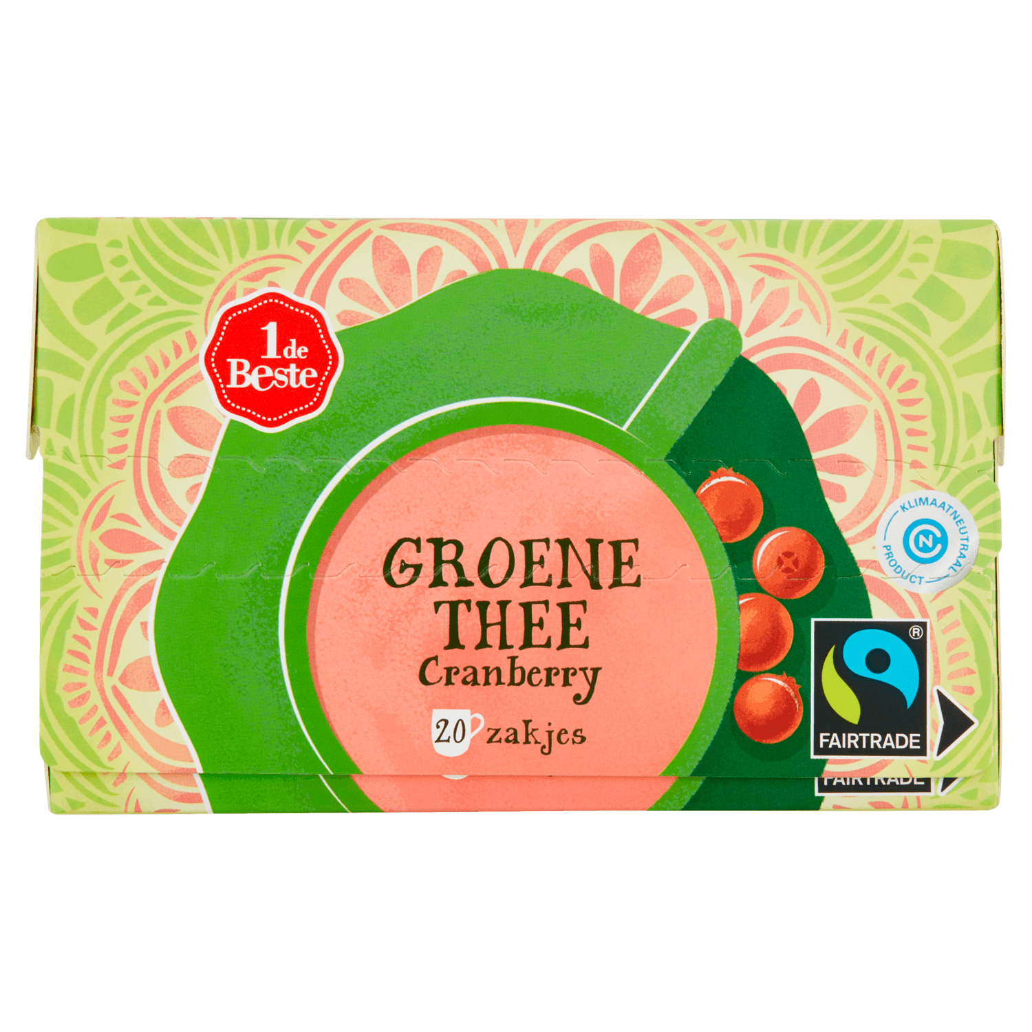 1 De Beste Groene thee cranberry kop