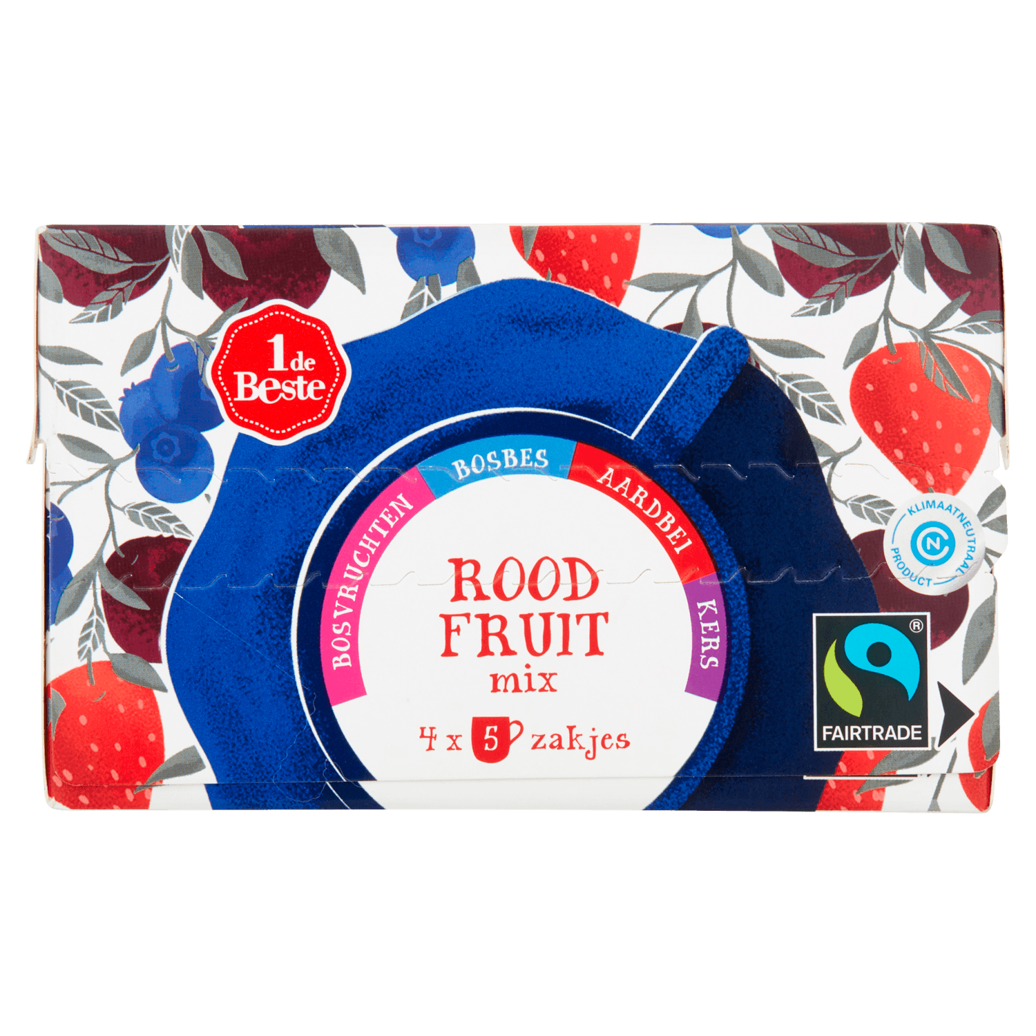 1 De Beste Vruchtenthee rood fruit mix kop 20 zakjes