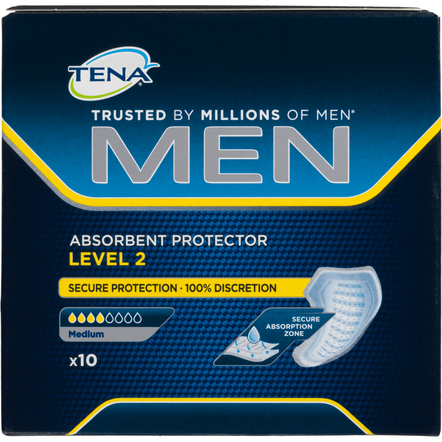 Tena Men absorbent protector level 2 medium 10 st.