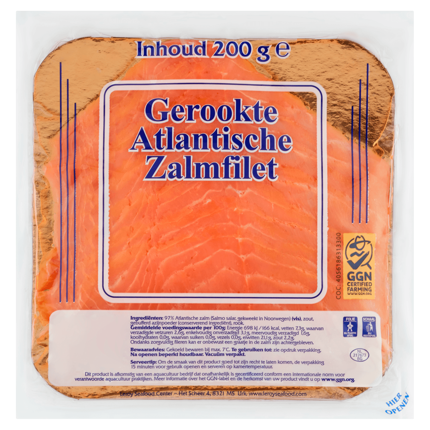 Atlantic Noorse zalm gerookt