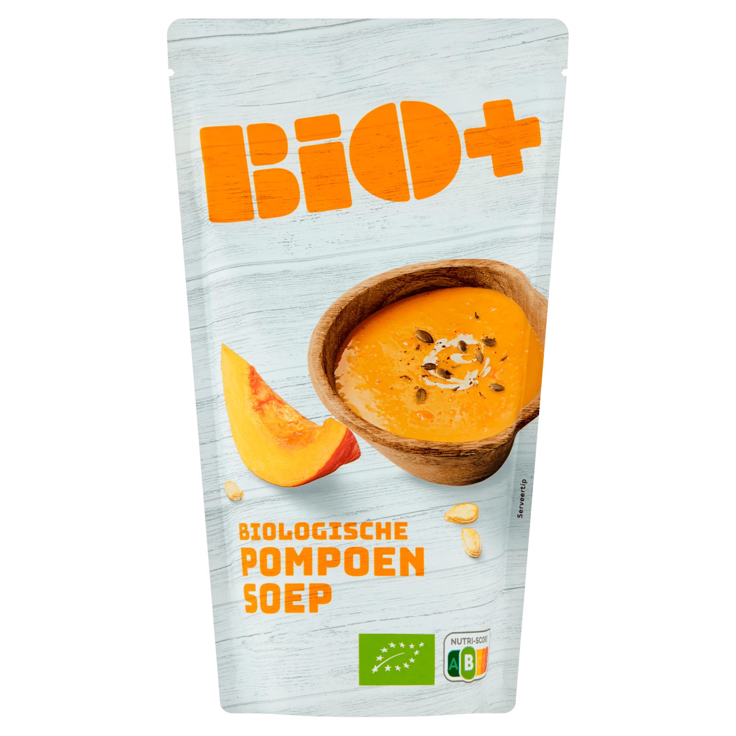 Bio+ Soep in zak pompoen