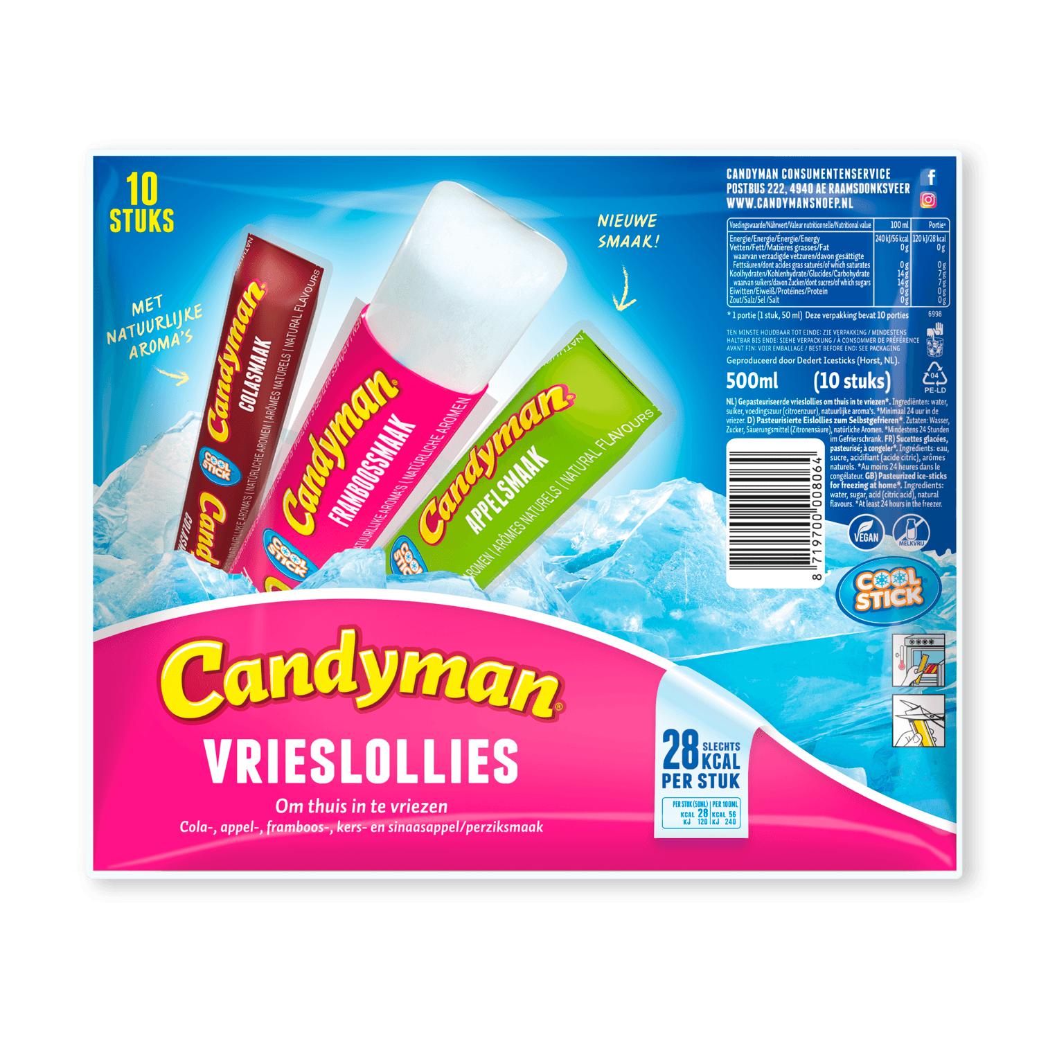 Candyman Vrieslollies 10x5cl