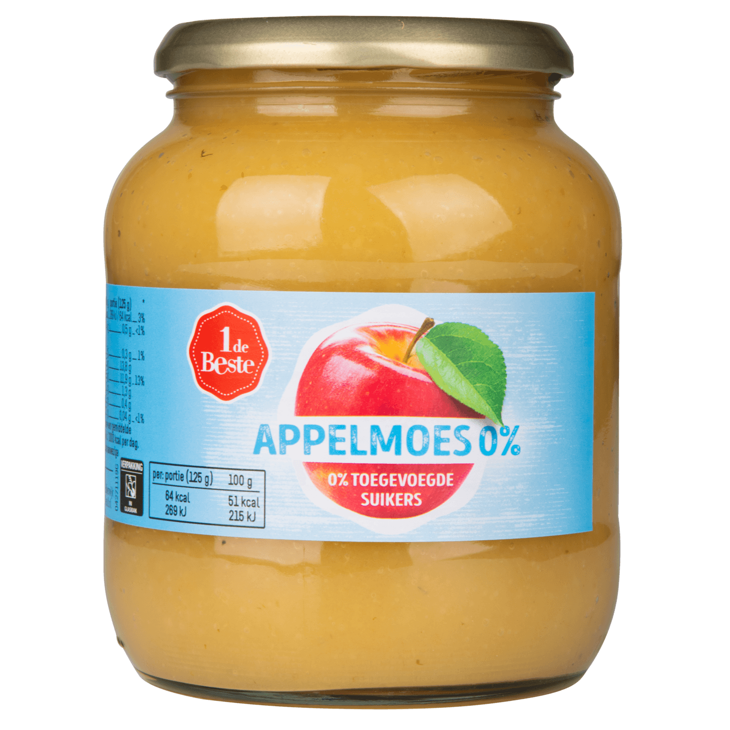 1 De Beste Appelmoes 0% toegevoegde suikers