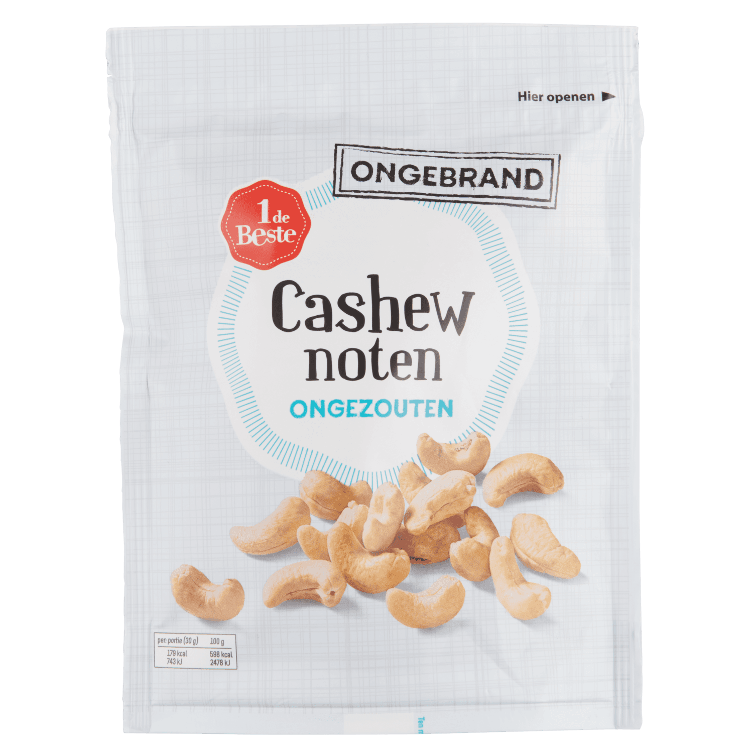 1 De Beste Cashewnoten ongebrand ongezouten