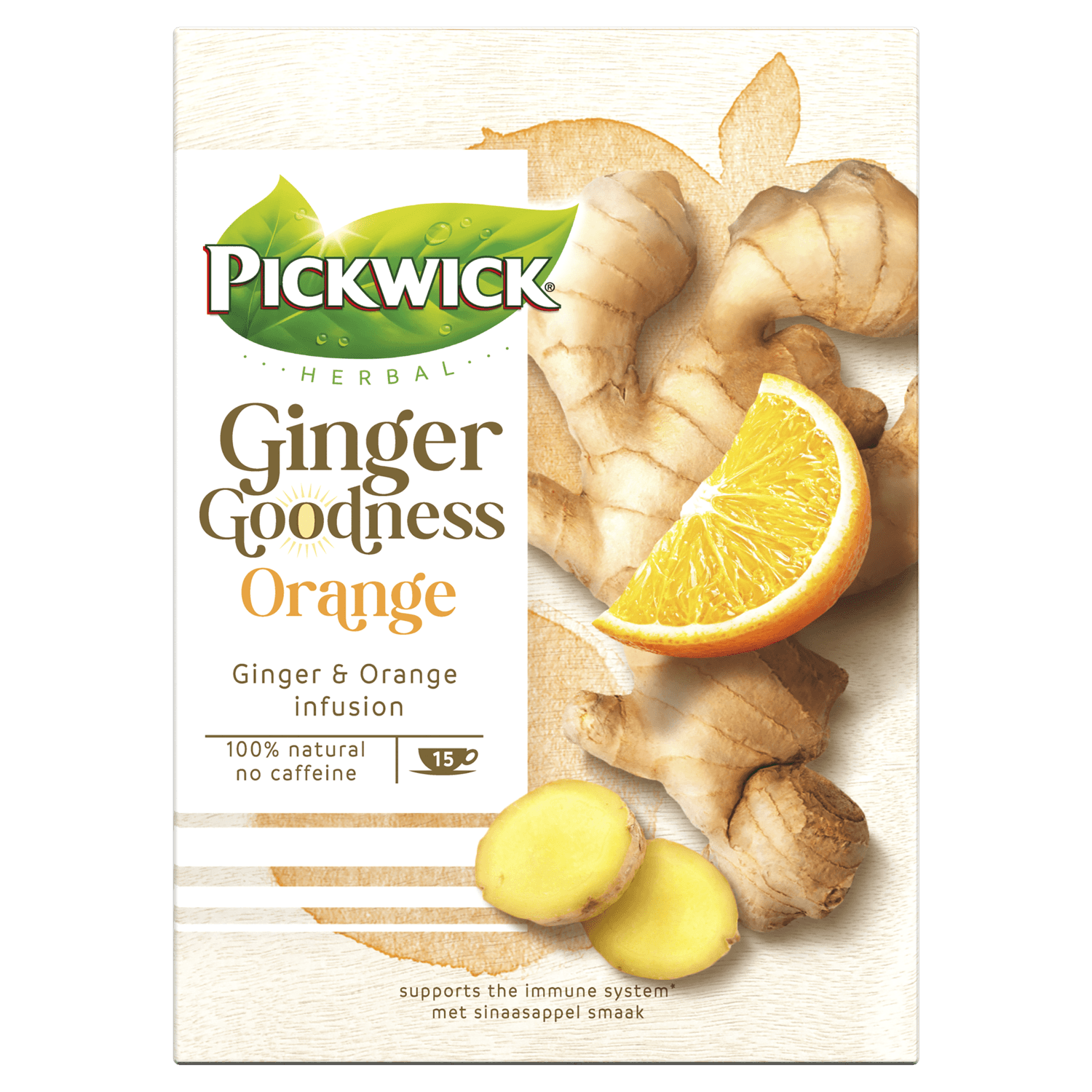 Pickwick Thee ginger goodness orange 15 zk.