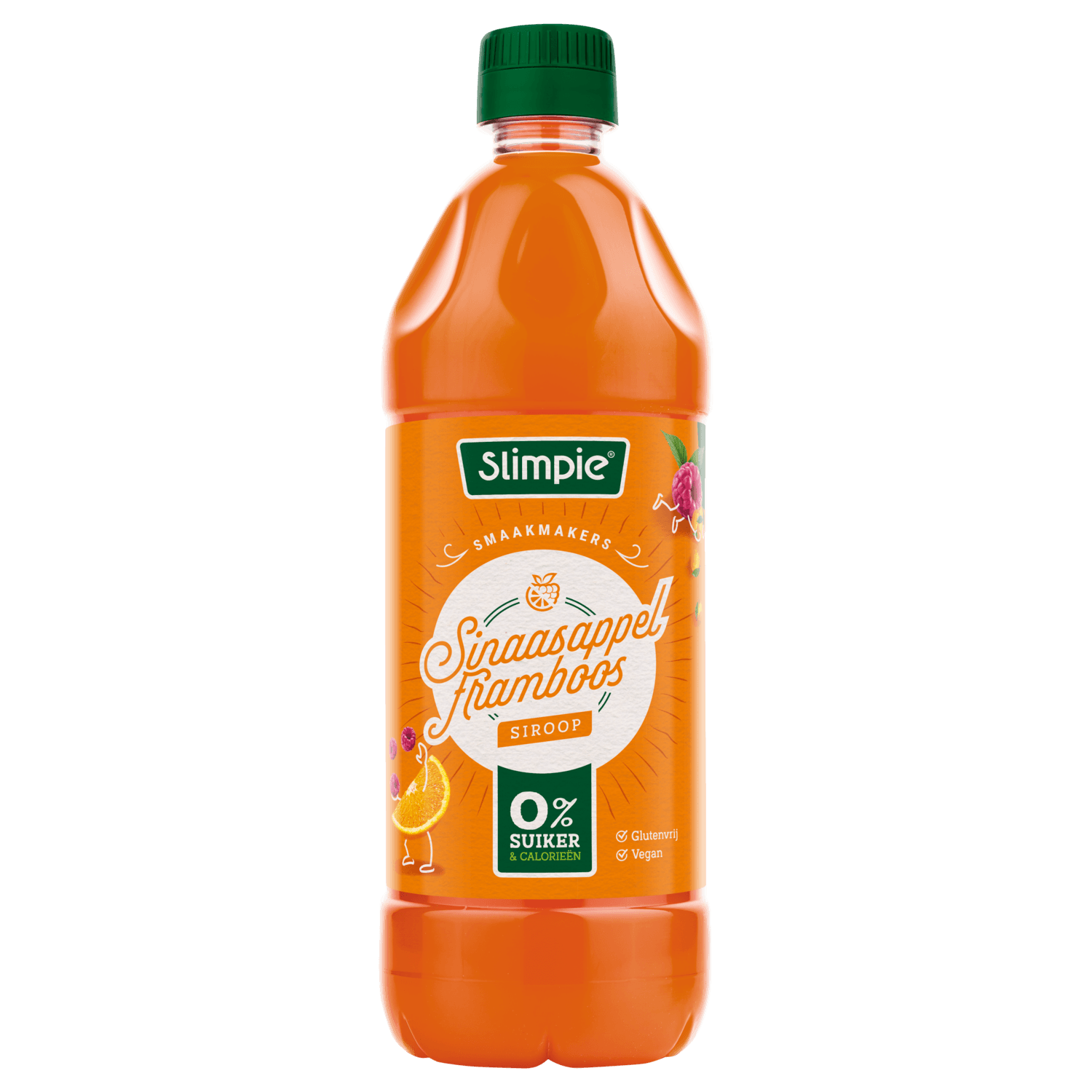 Slimpie Limonadesiroop sinaasappel-framboos