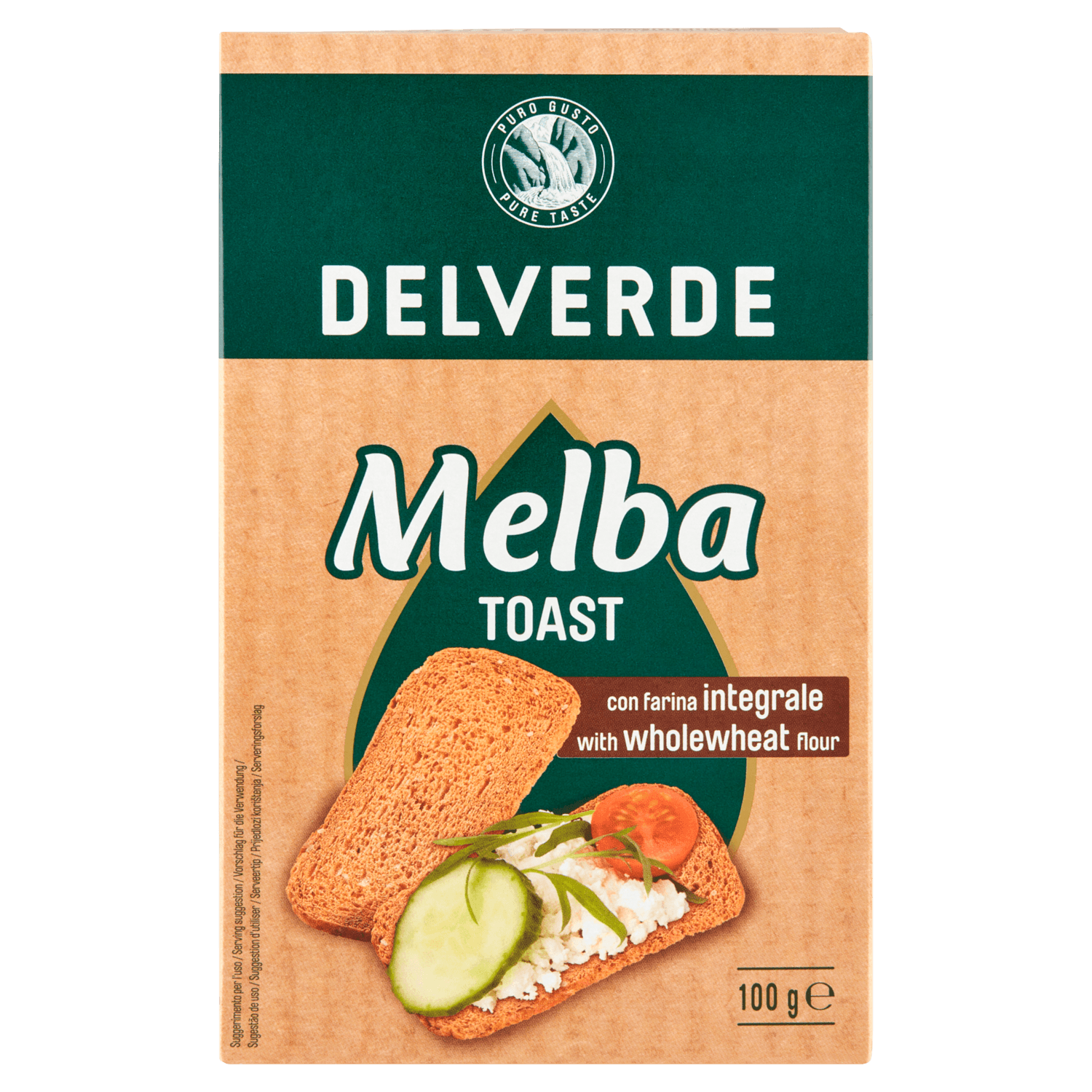 Delverde Melba toast met volkoren