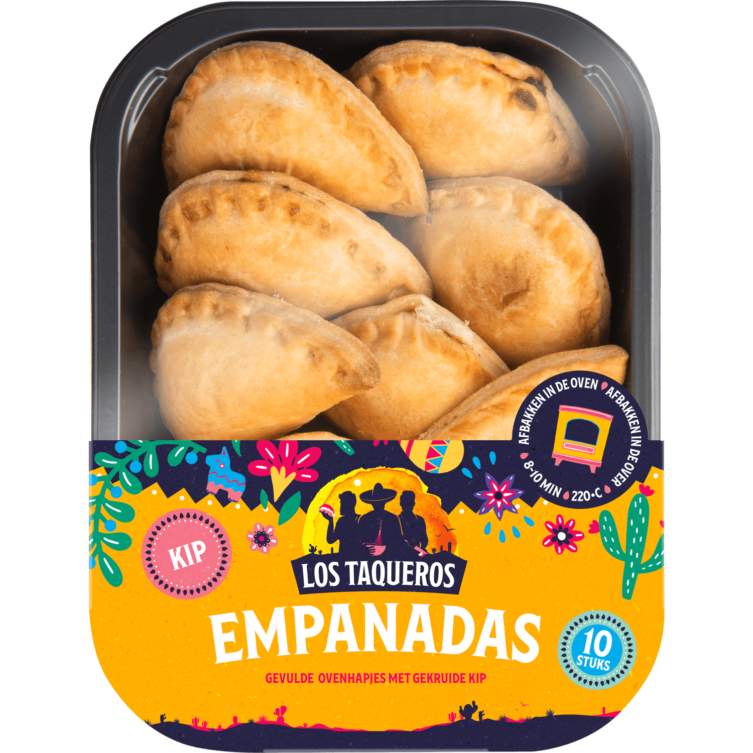 Los Taqueros Empanadas gekruide kip 10 stuks