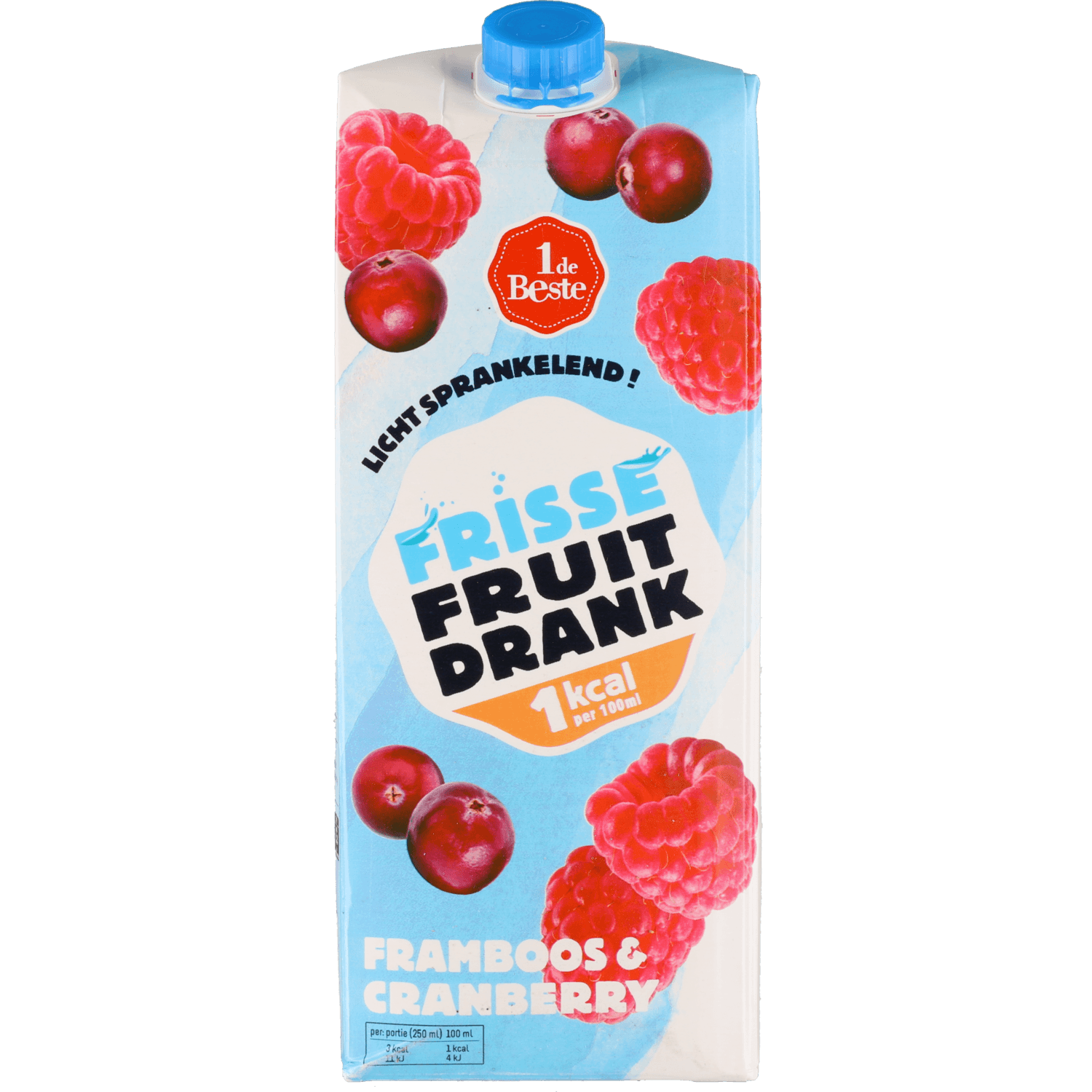 1 De Beste Tintelend met framboos-cranberry 1 kcal