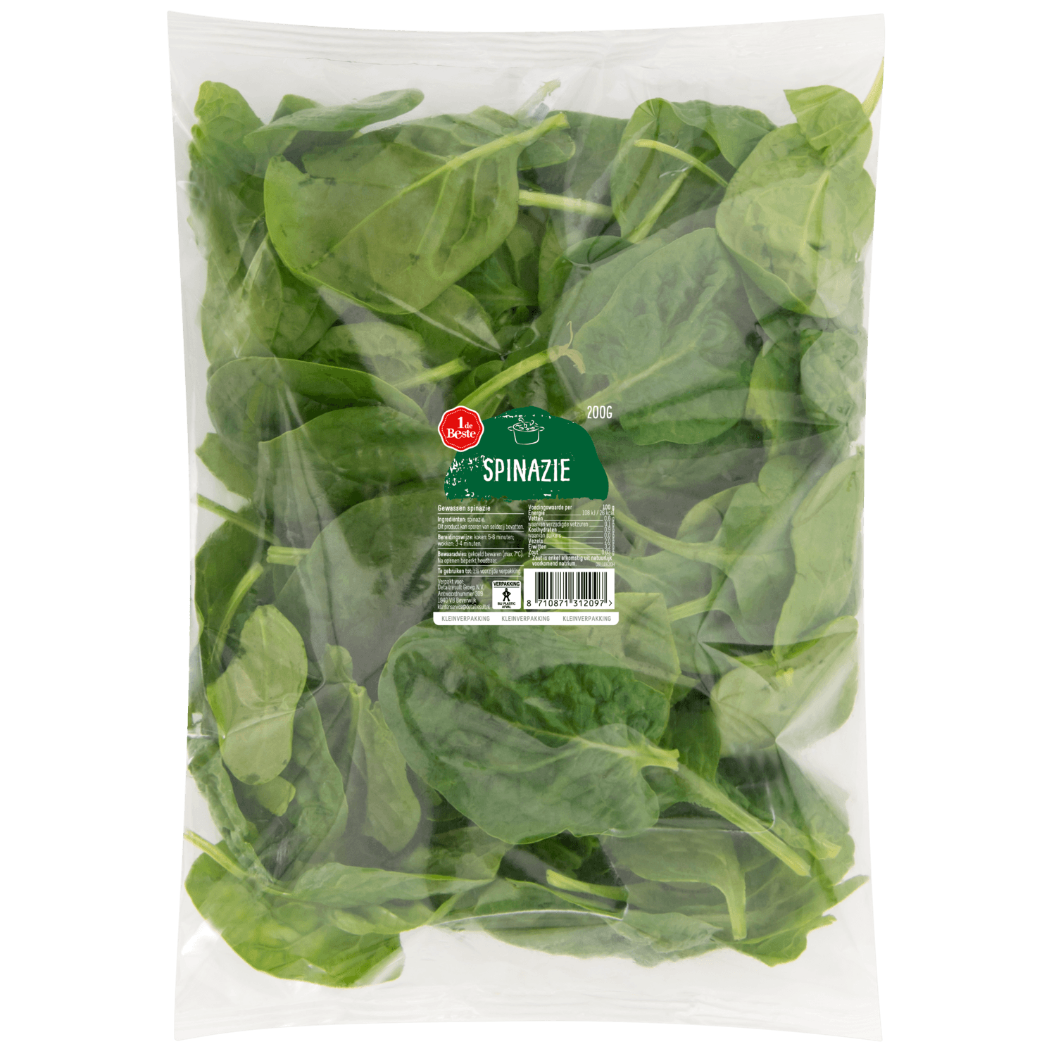 1 De Beste Spinazie gewassen kleinverpakking