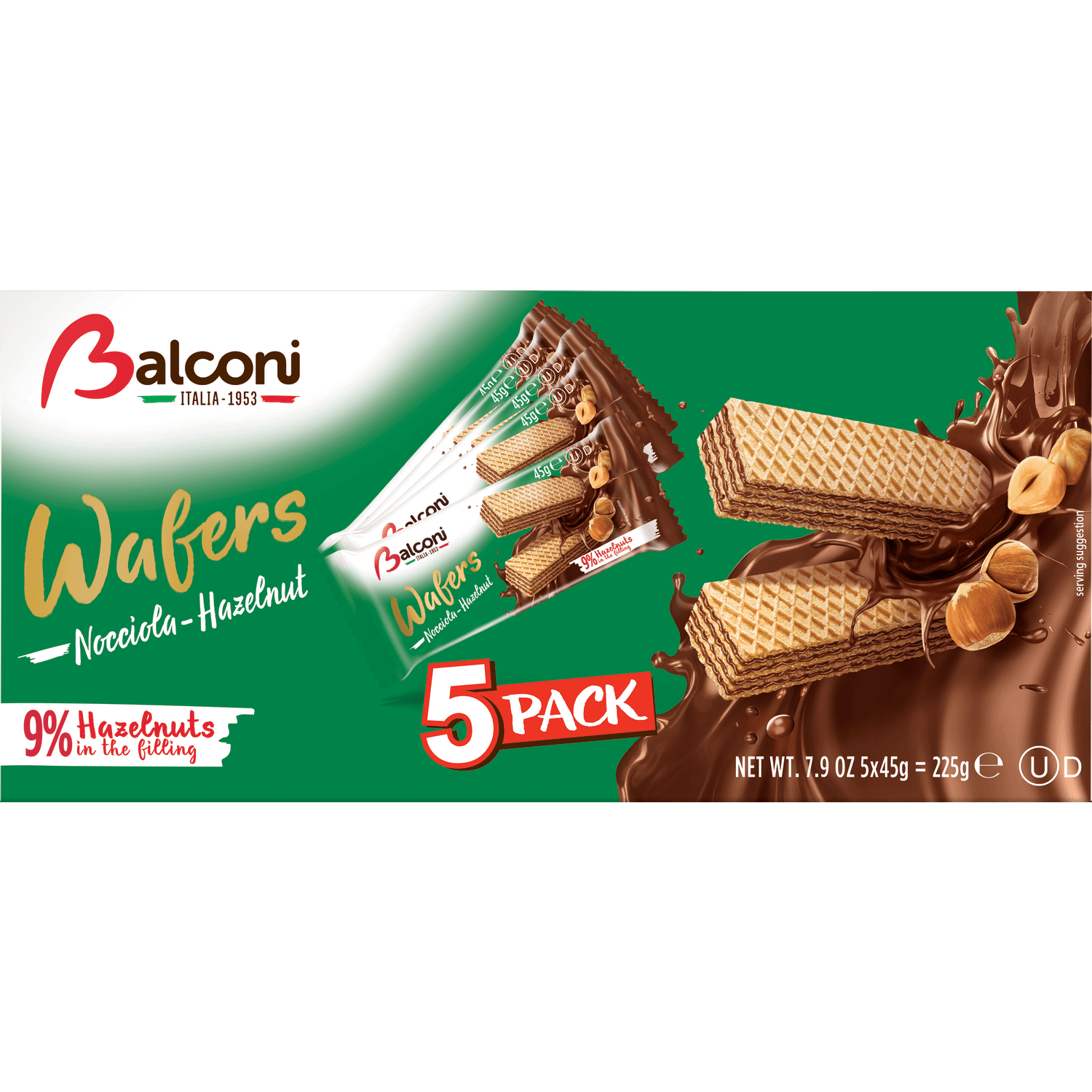Balconi Wafers nocciola 5x