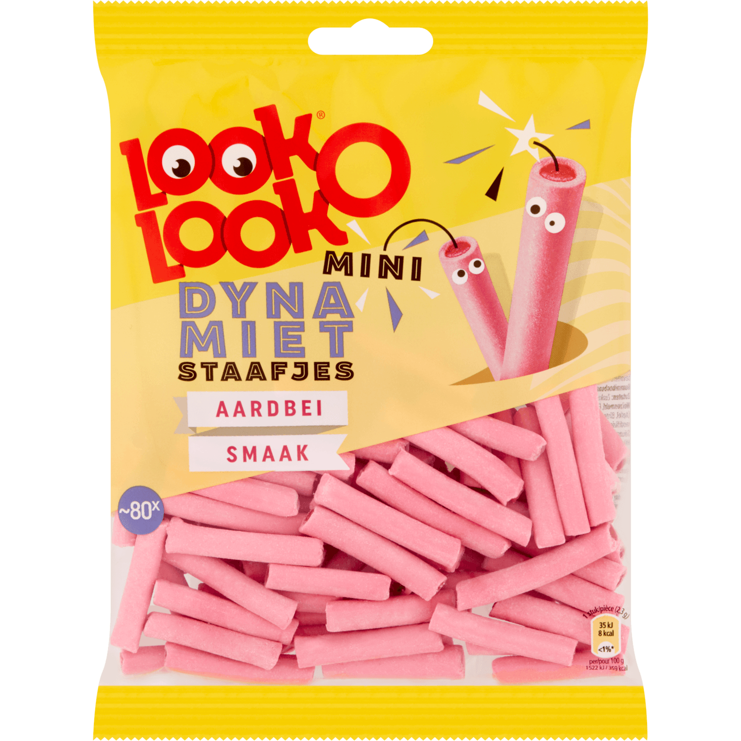 Look O Look Mini dynamietstaafjes aardbei smaak