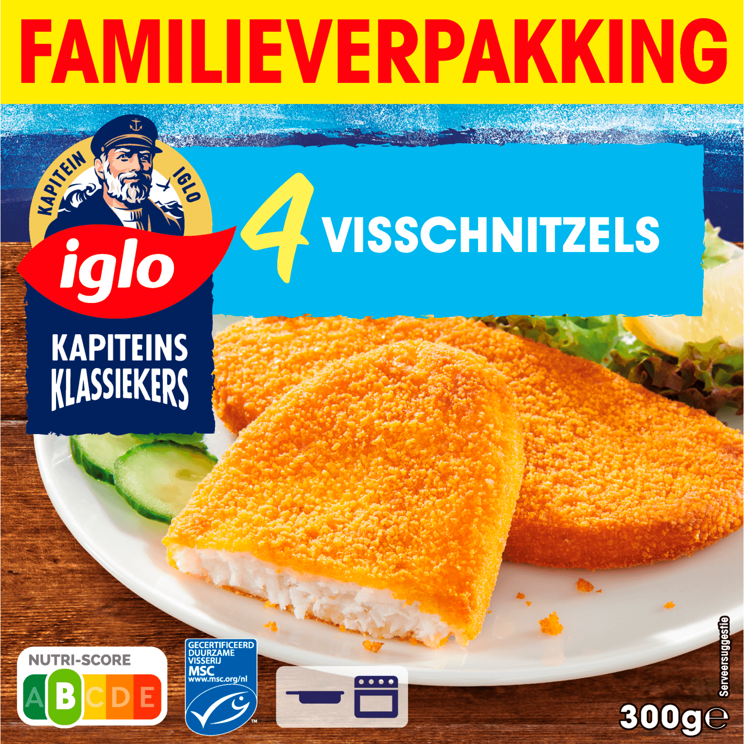 Iglo Kapiteins Klassiekers Visschnitzels 4 stuks