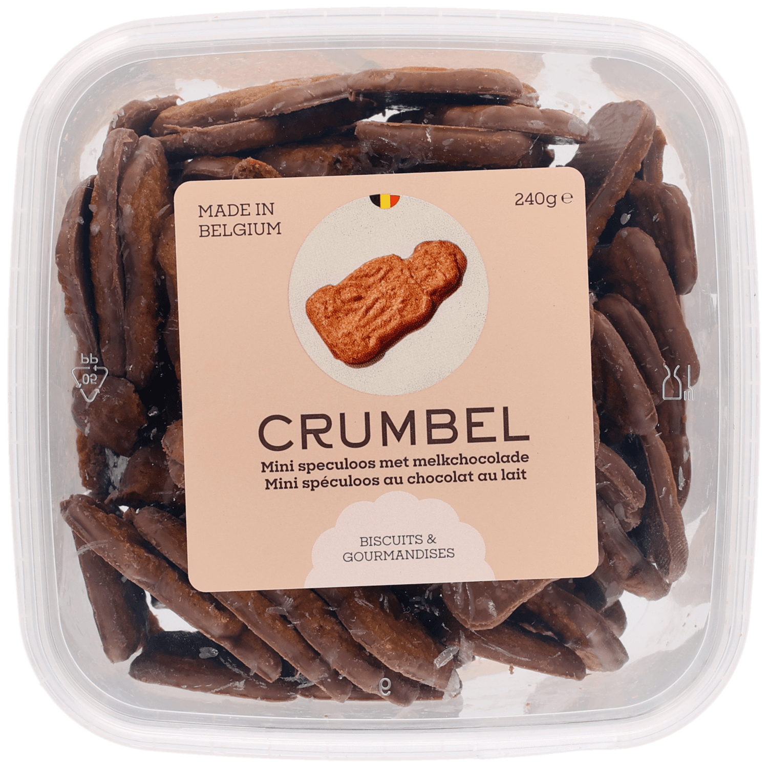 Crumbel Mini speculoos met melkchocola
