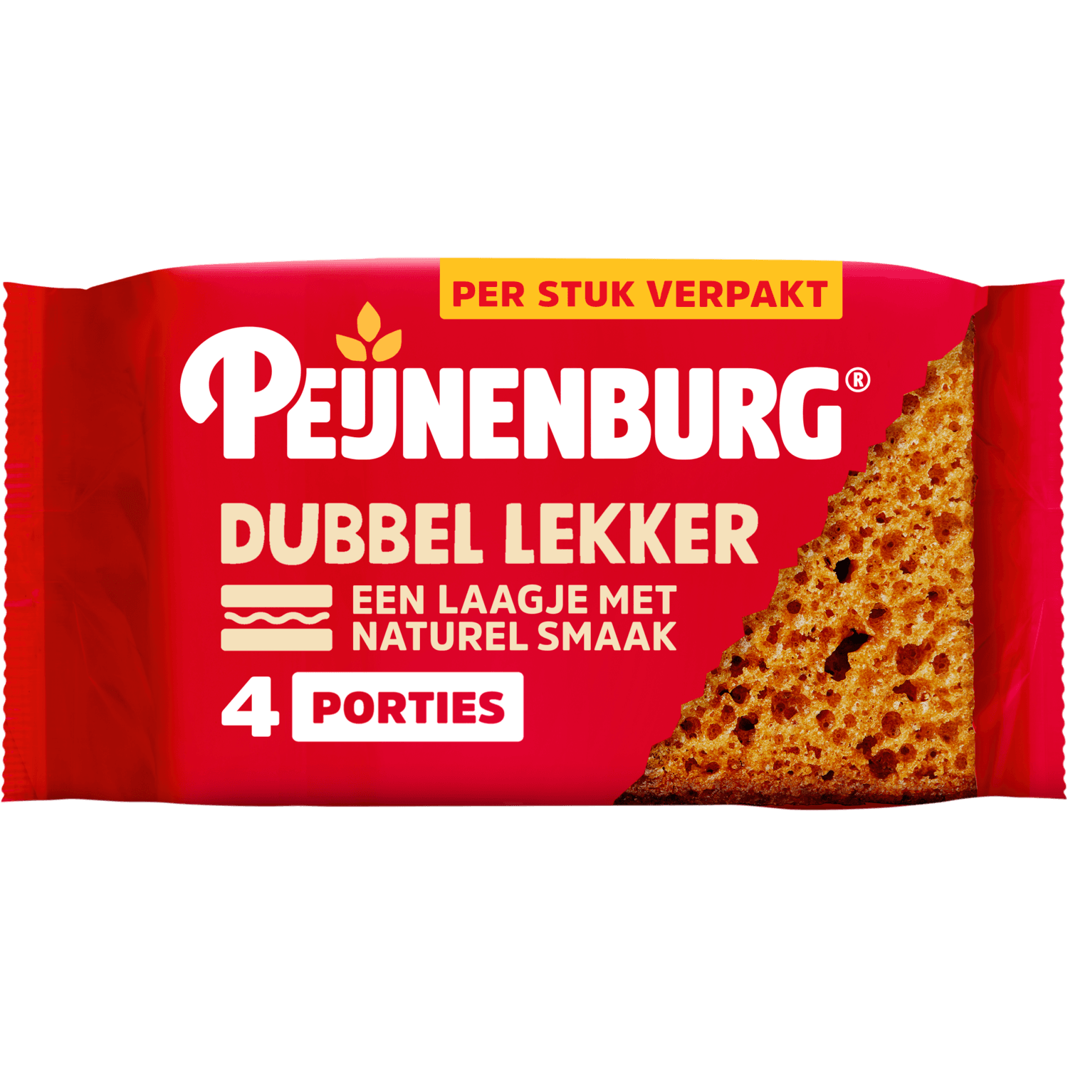 Peijnenburg Ontbijtkoek dubbel lekker naturel 4 stuks