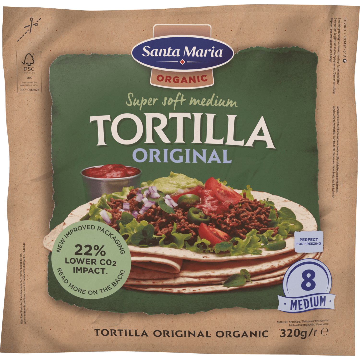 Santa Maria Tortilla organic original medium