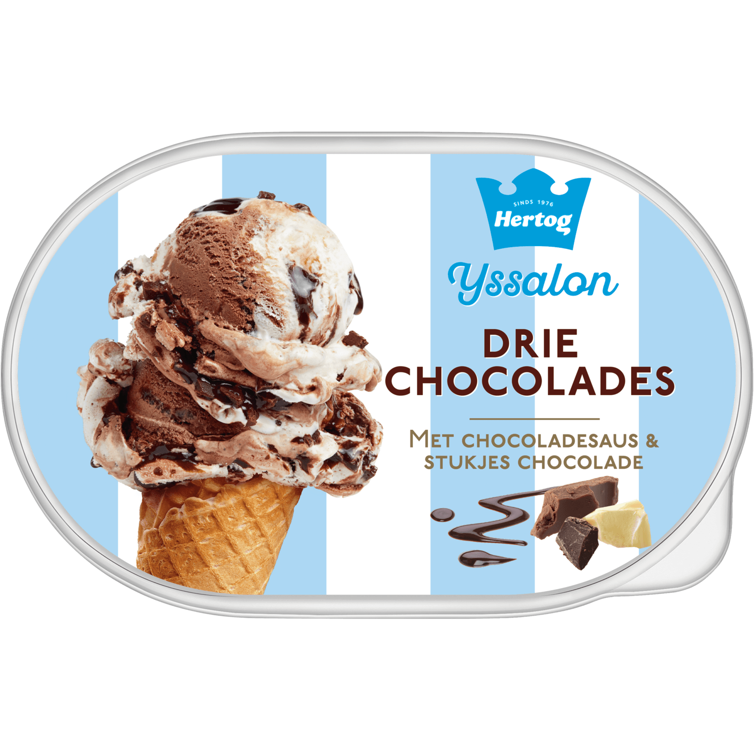 Hertog Ijs drie chocolades