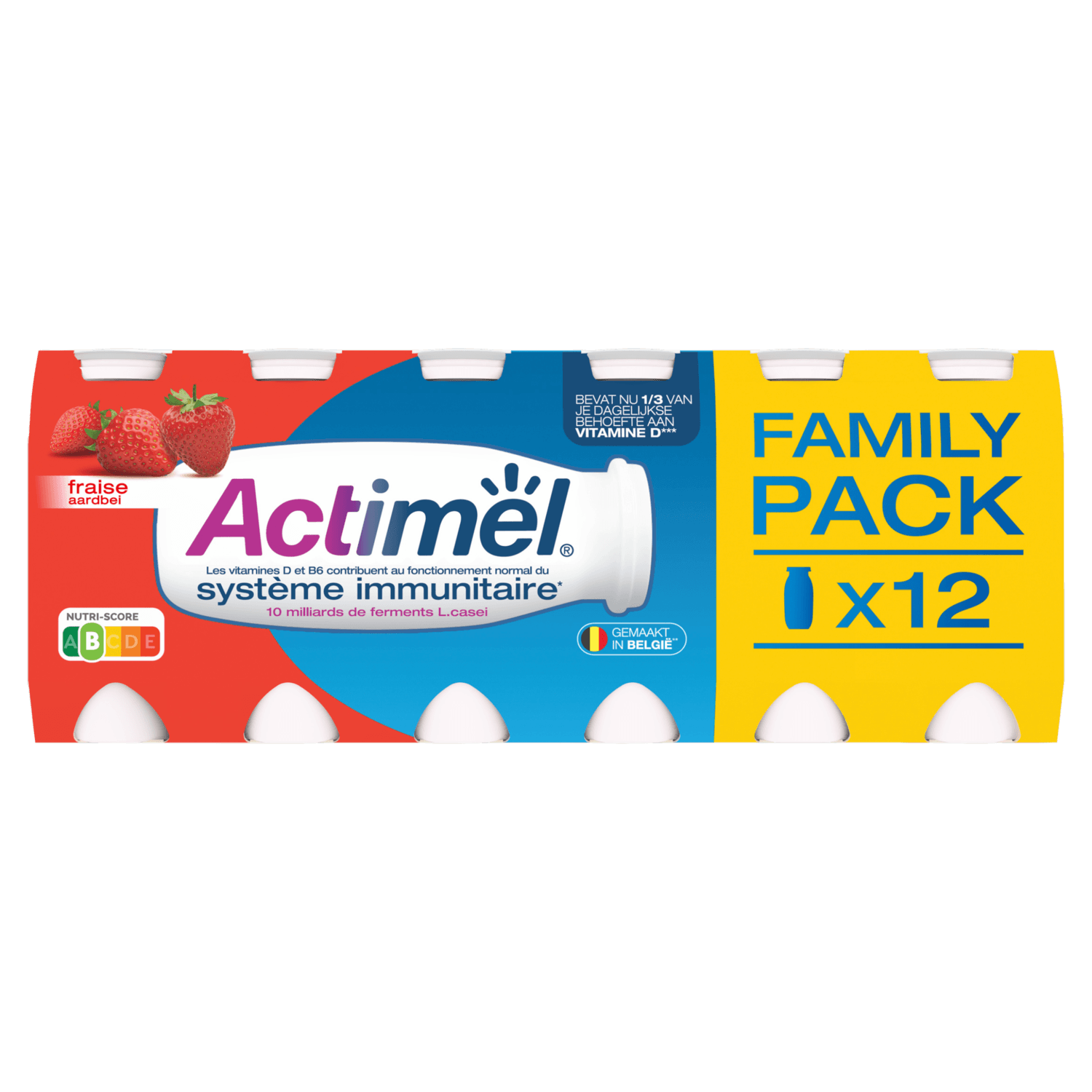 Danone Actimel drink aardbei 12-pack 100ml