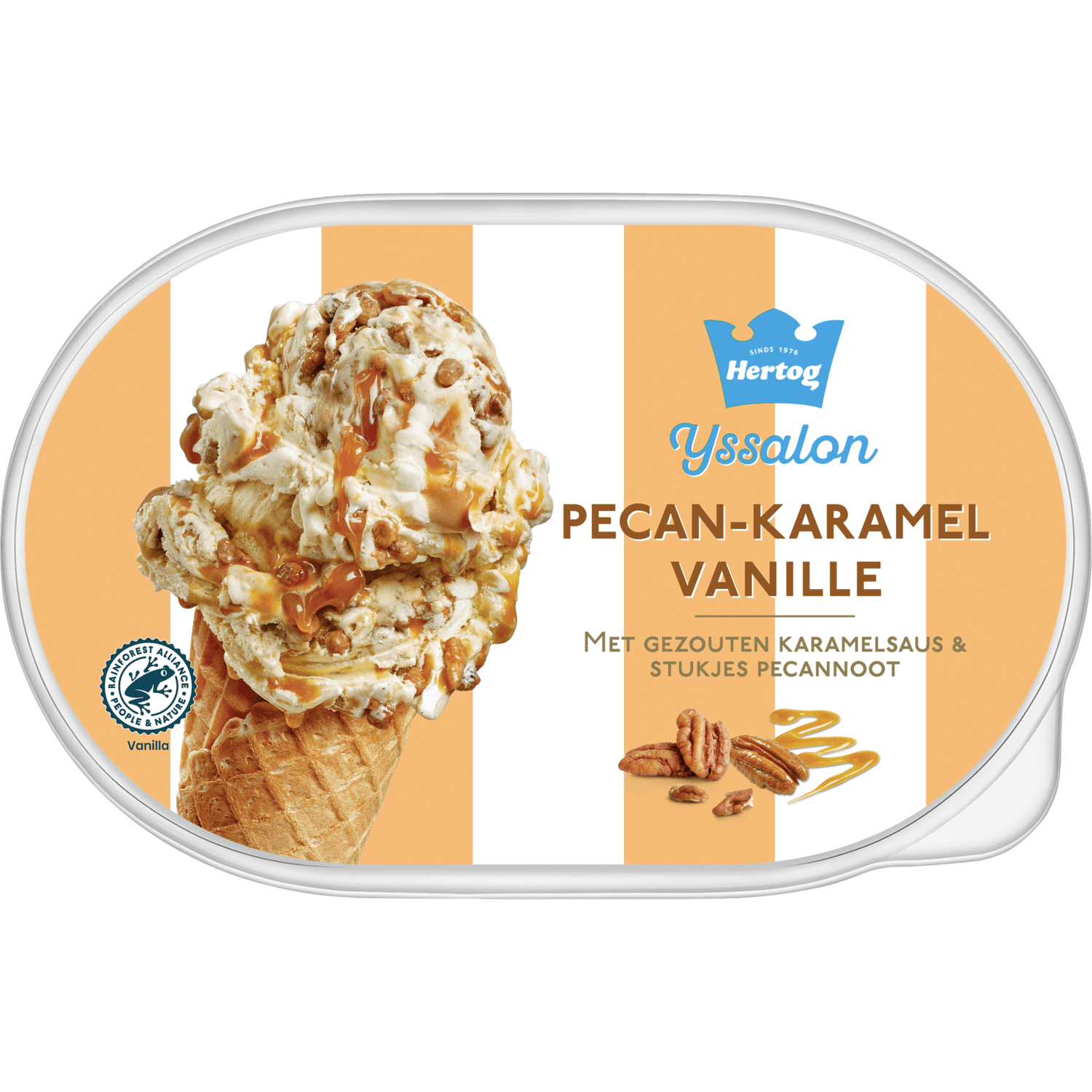 Hertog Ijs pecan karamel vanille