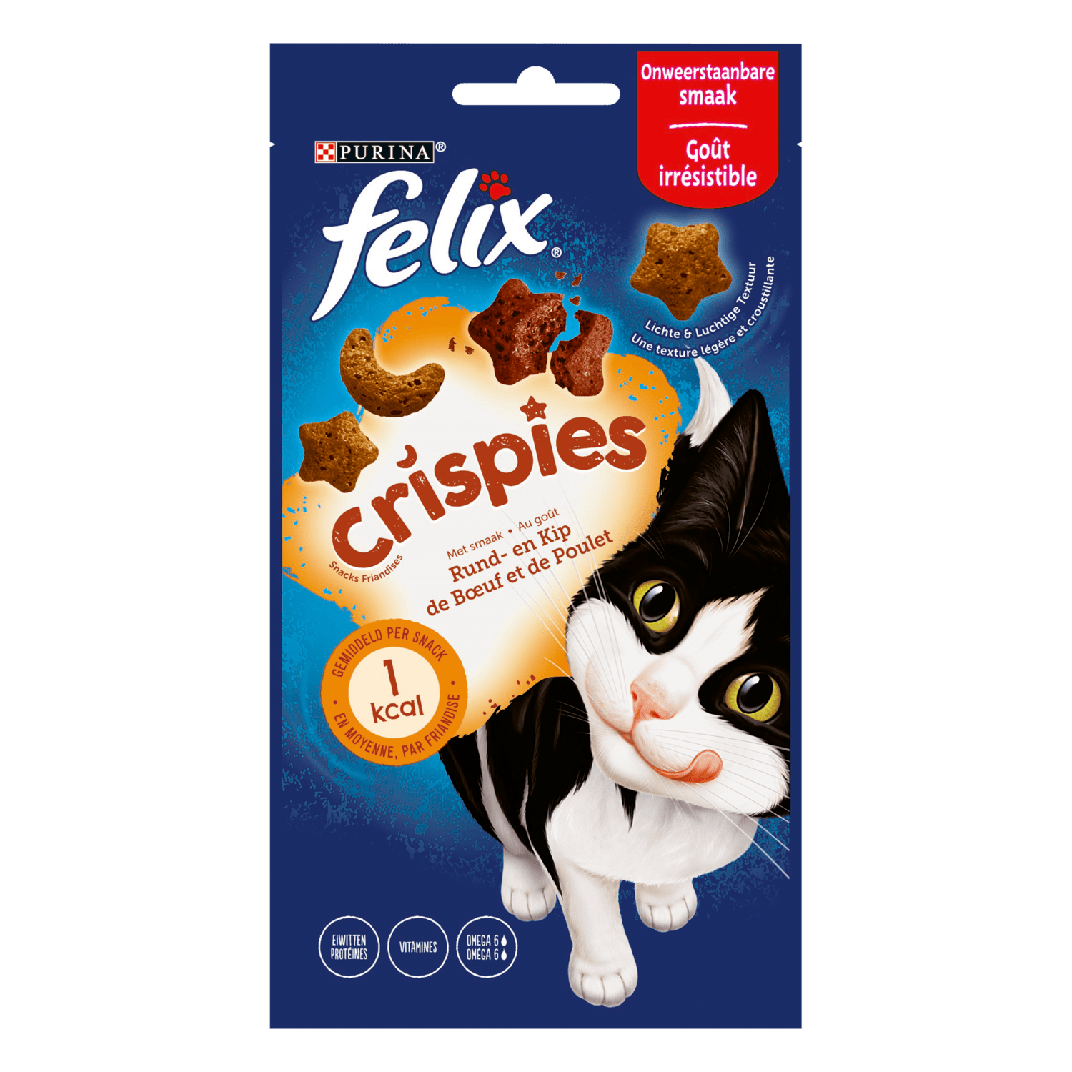 Felix Kattensnacks crispies crispies rund en kip