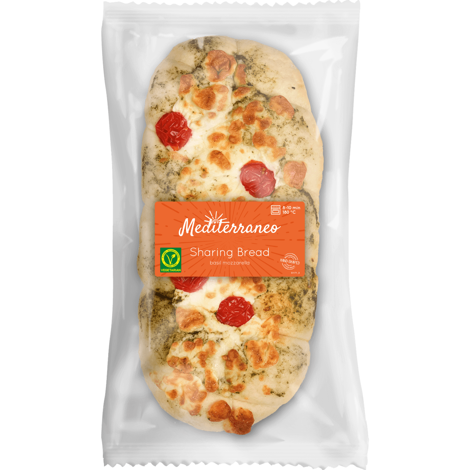 Boboli Breekbrood basilicum mozzarella