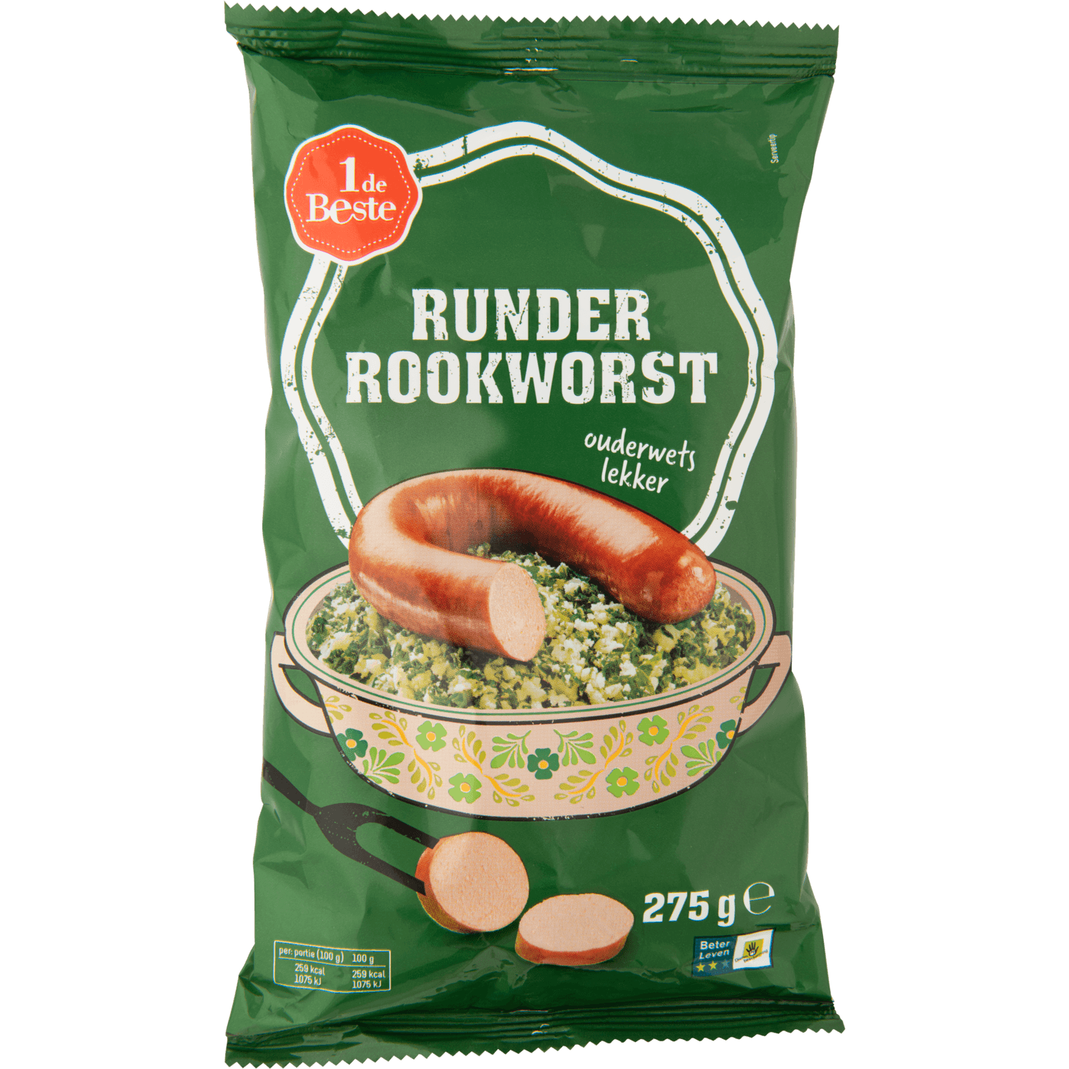 1 De Beste Rookworst runder