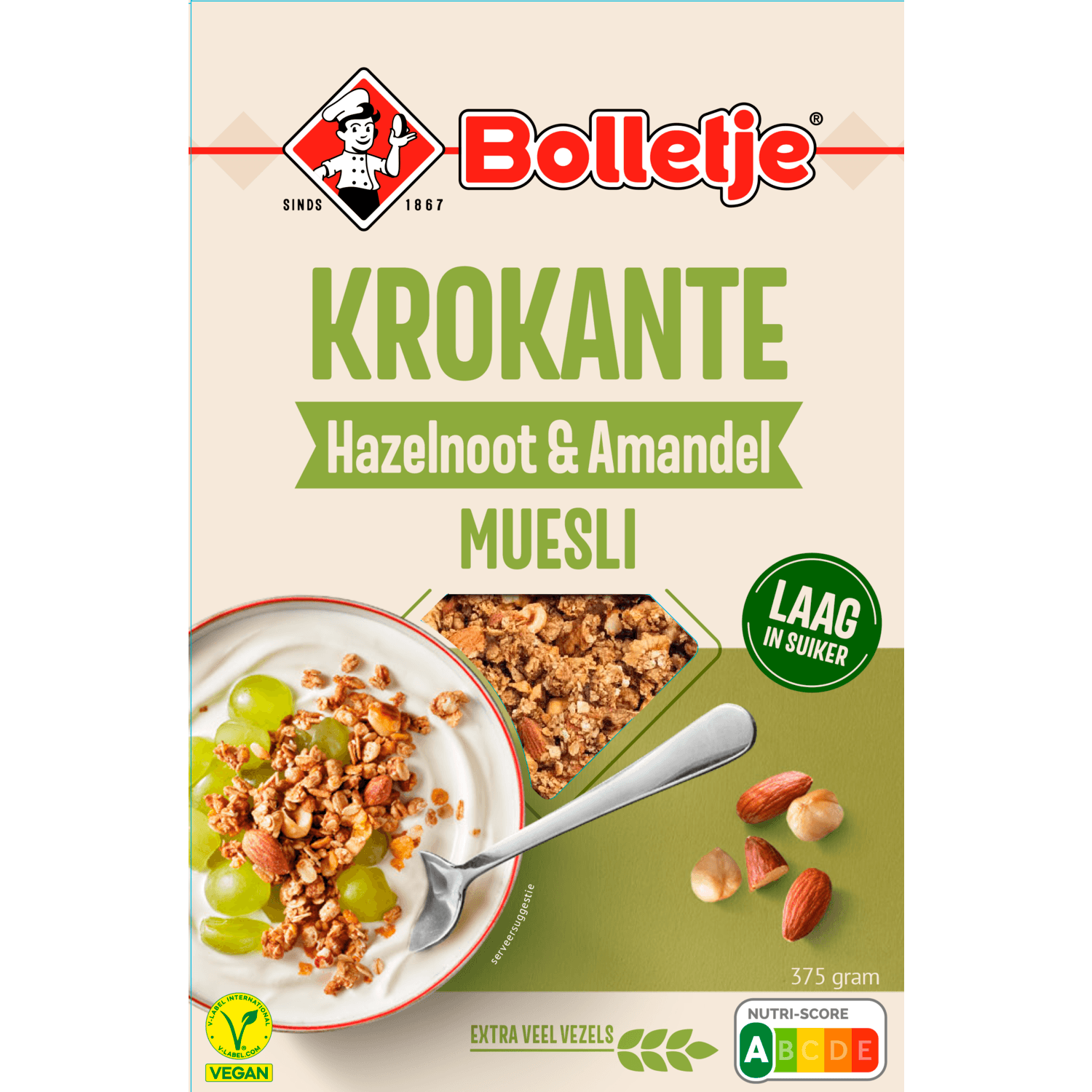 Bolletje Krokante muesli hazelnoot & amandel