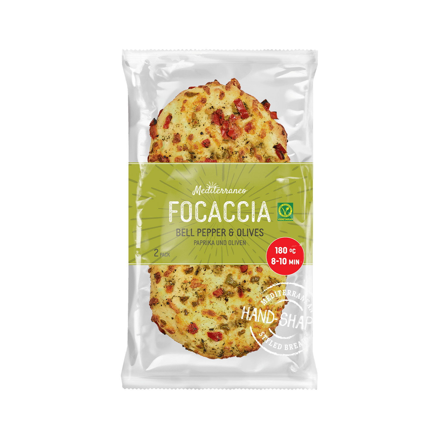 Boboli Duo focaccia paprika en olijf