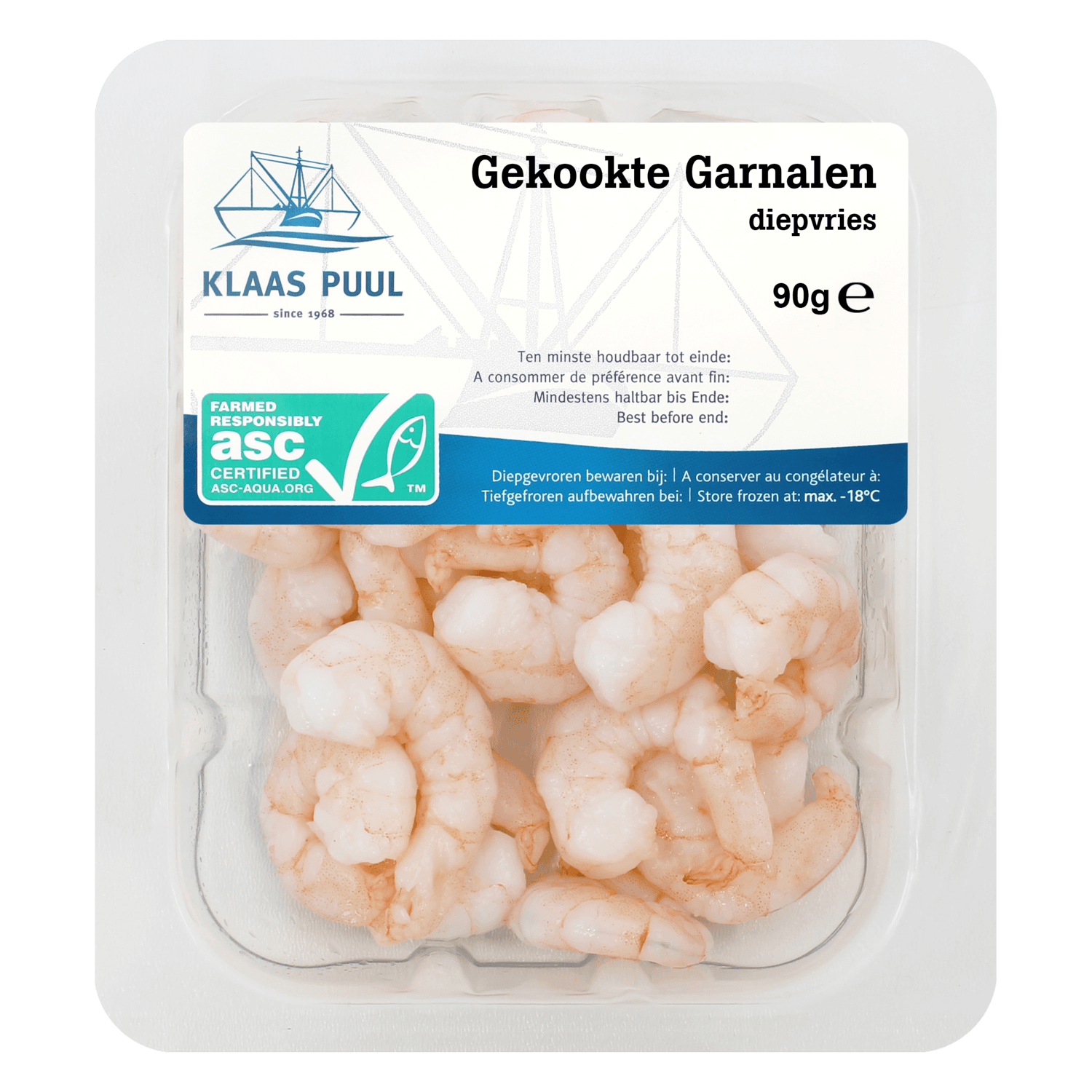 Klaas Puul Gekookte garnalen