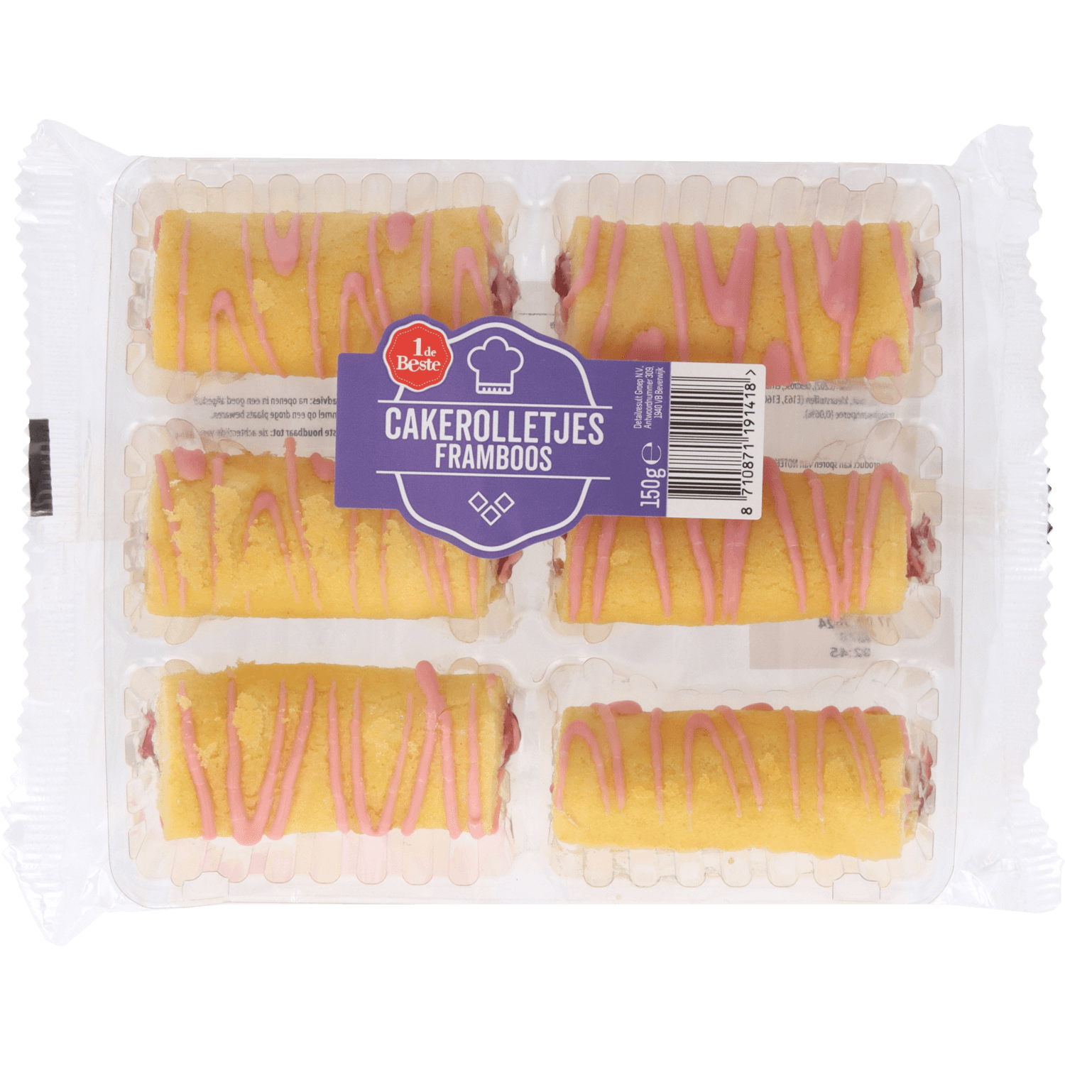 1 De Beste Cakerolletjes framboos