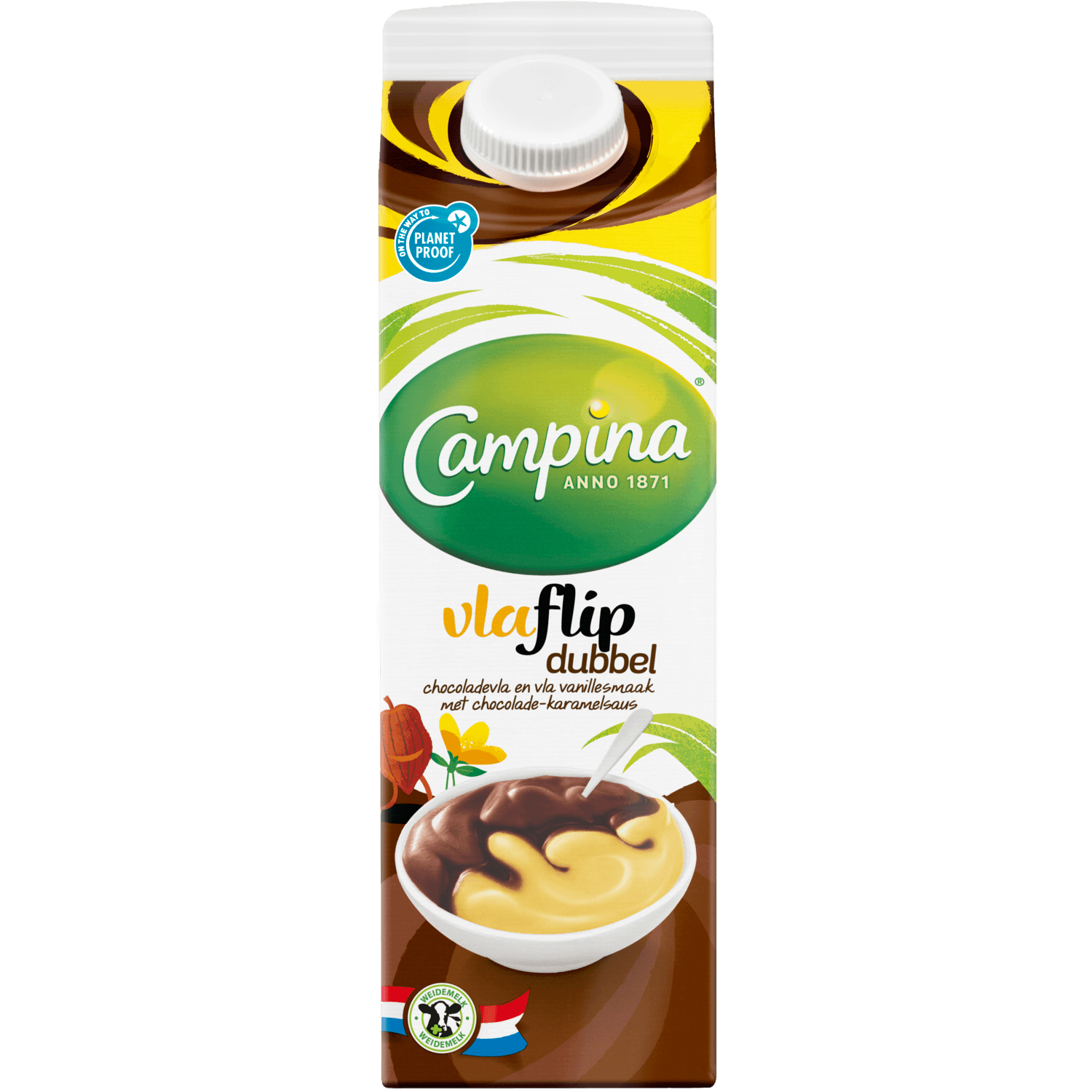 Campina Dubbelvlaflip chocolade vanille