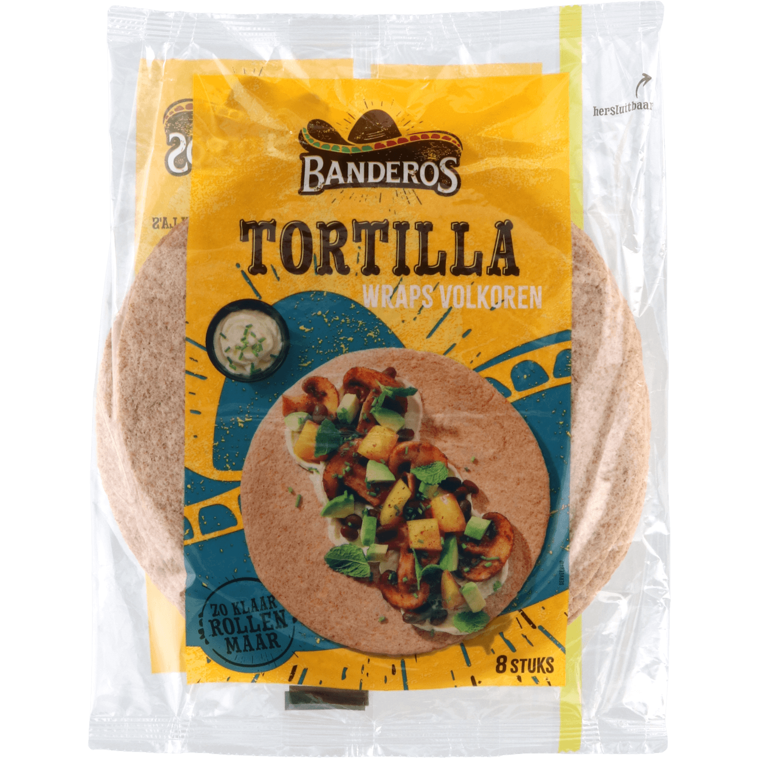 Banderos Tortilla wraps volkoren 8 stuks