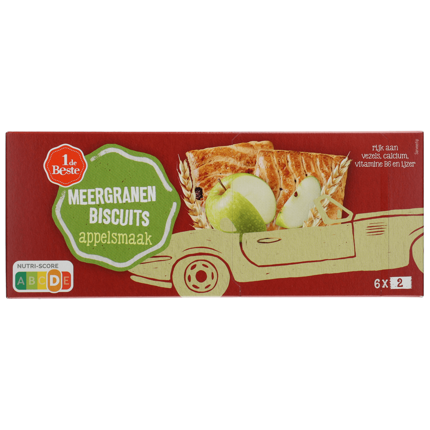 1 De Beste Meergranenbiscuit appel 6 x 2 stuks
