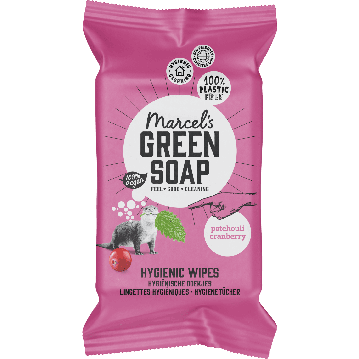 Reinigingsdoekjes patchouli cranberry 60st