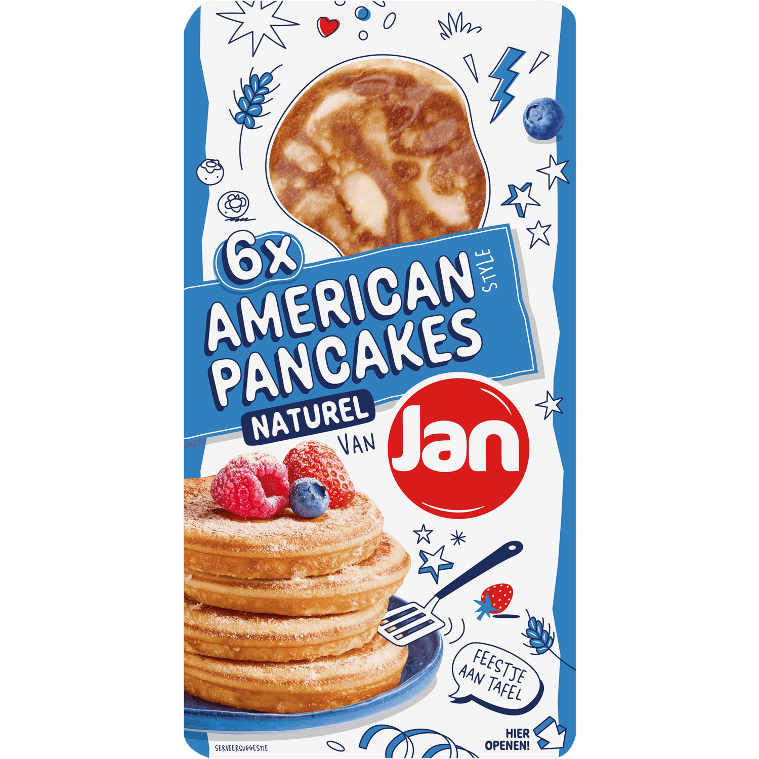Jan American pancake naturel 6 stuks