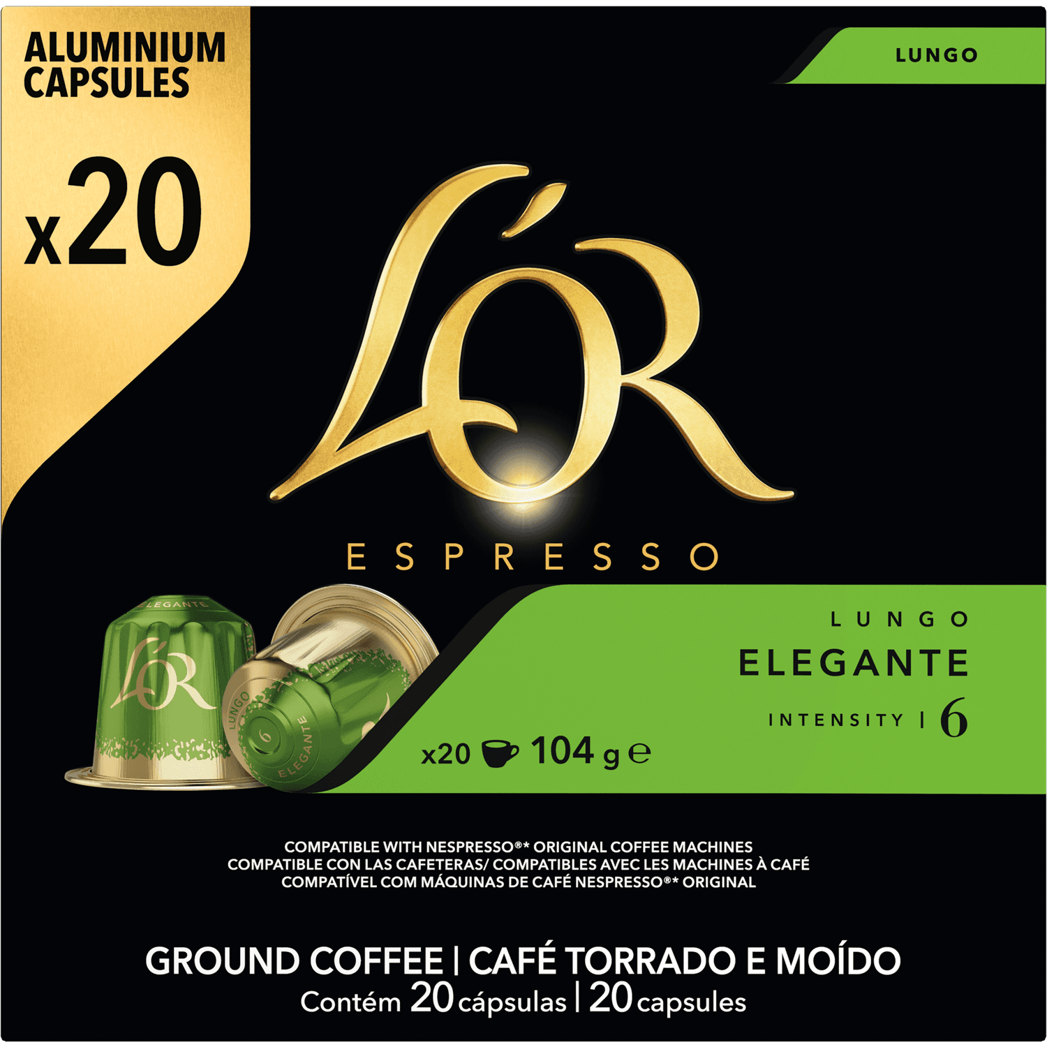 L'Or Lungo Elegante Koffiecups voordeelpak