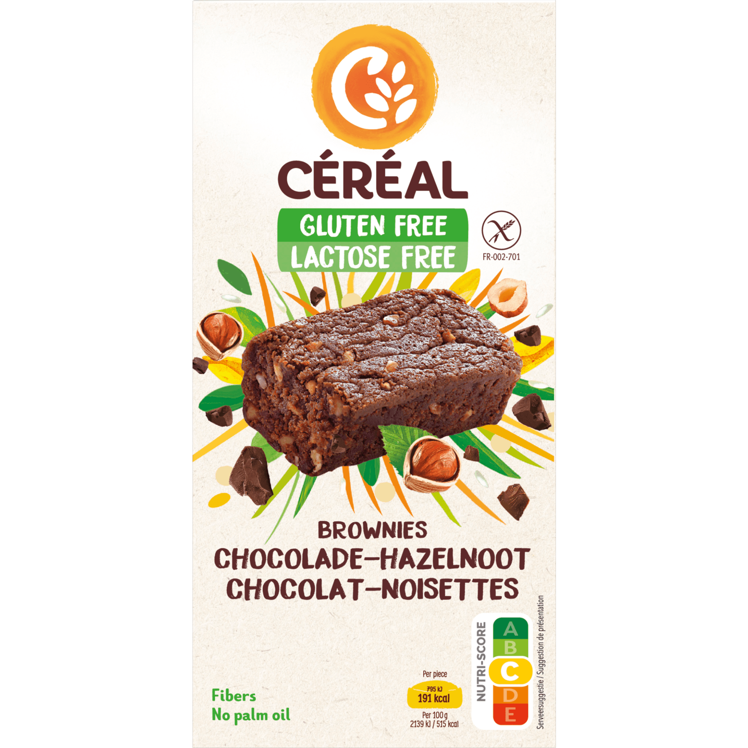 Céréal Brownies chocolade en hazelnoot