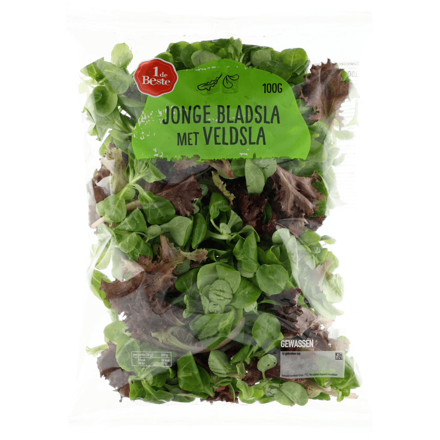 1 De Beste Jonge bladsla met veldsla