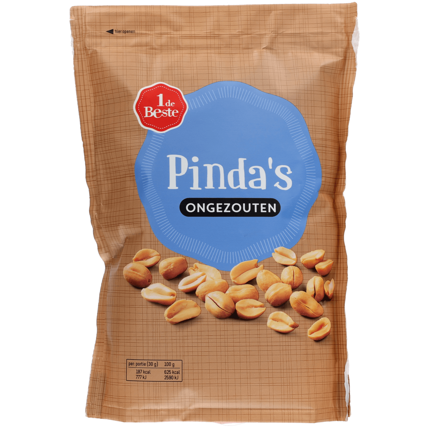 1 De Beste Pindas gebrand ongezouten