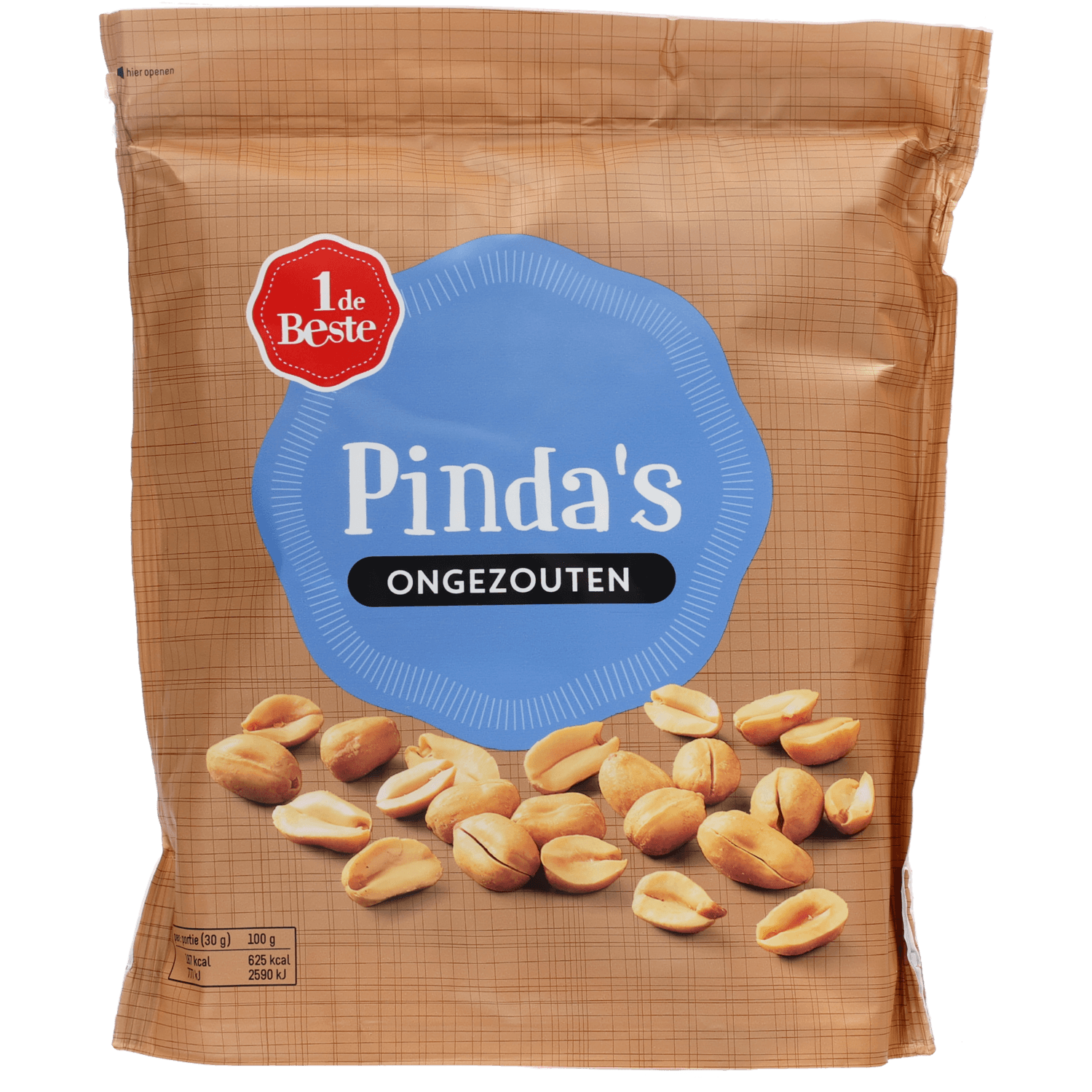 1 De Beste Pindas gebrand ongezouten