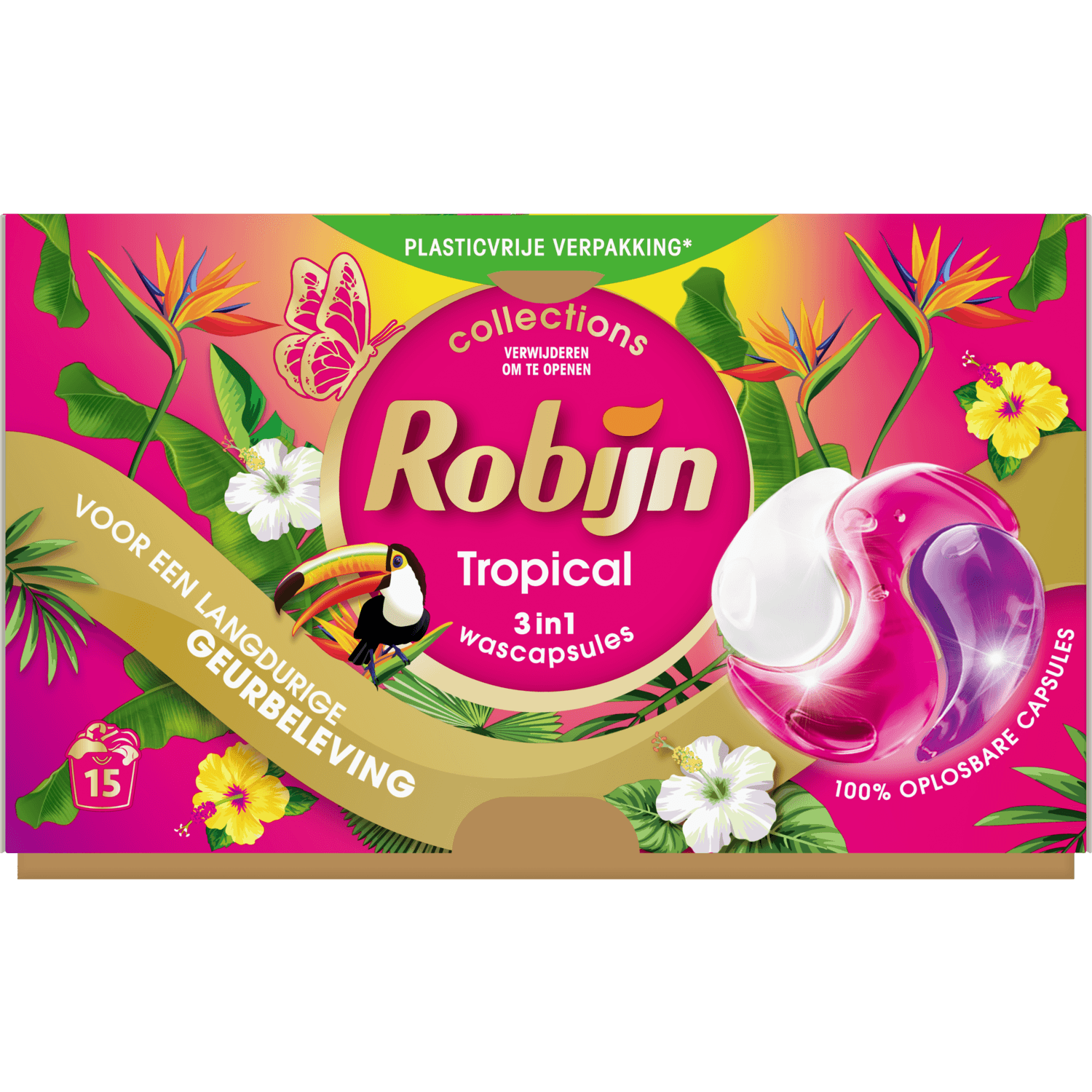 Robijn Vloeibaar wasmiddel 3 in 1 caps tropical