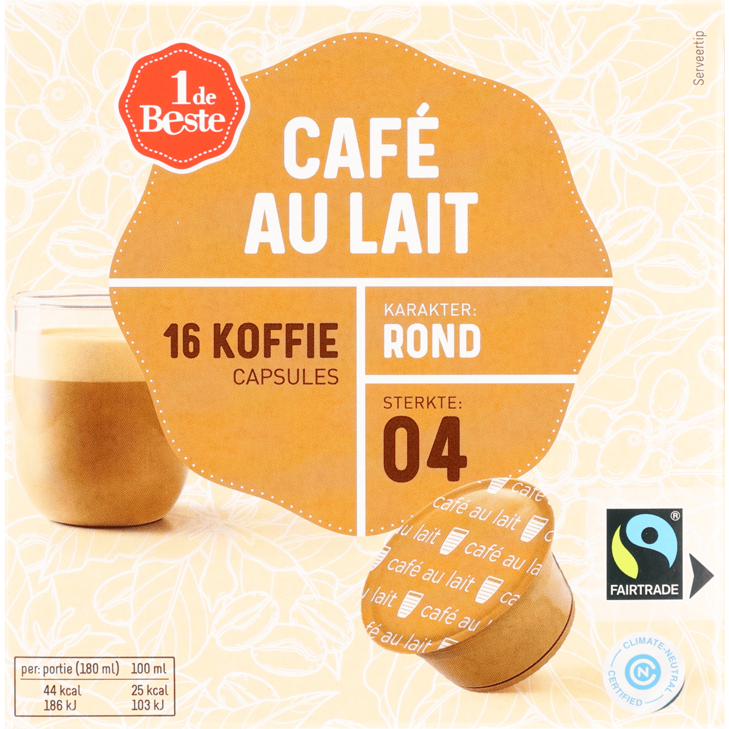 1 De Beste Koffiecups café au lait sterkte 4