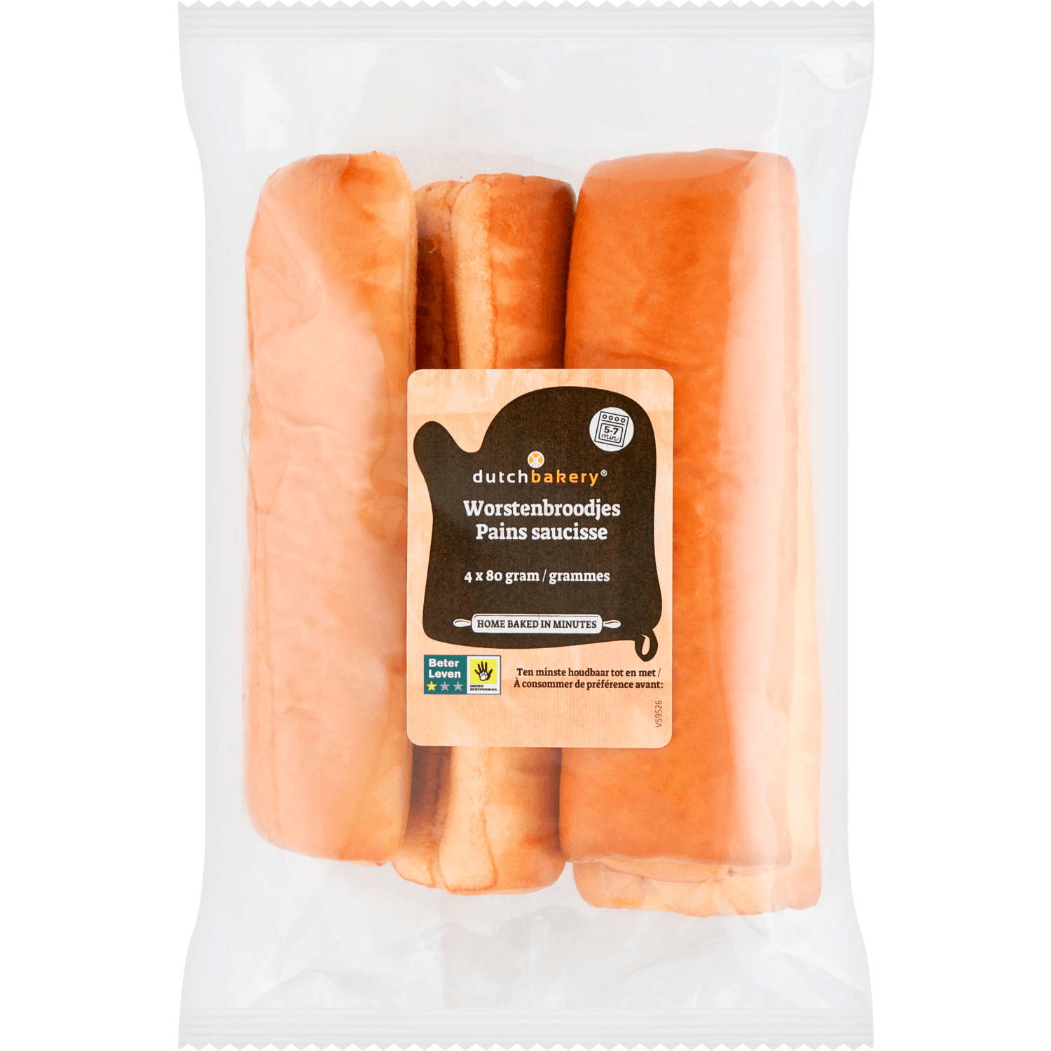 Dutch Bakery Verse worstenbroodjes 4 stuks