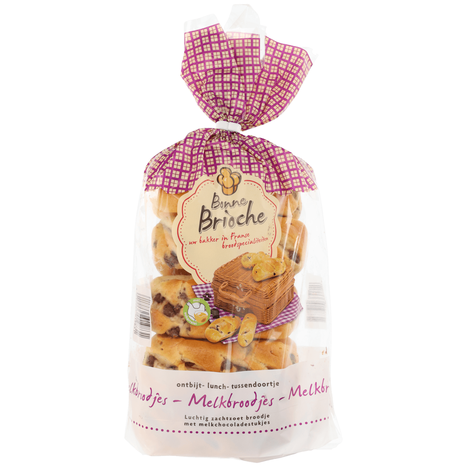 BonBrioche Melkbroodjes met chocoladestukjes 10 stuks