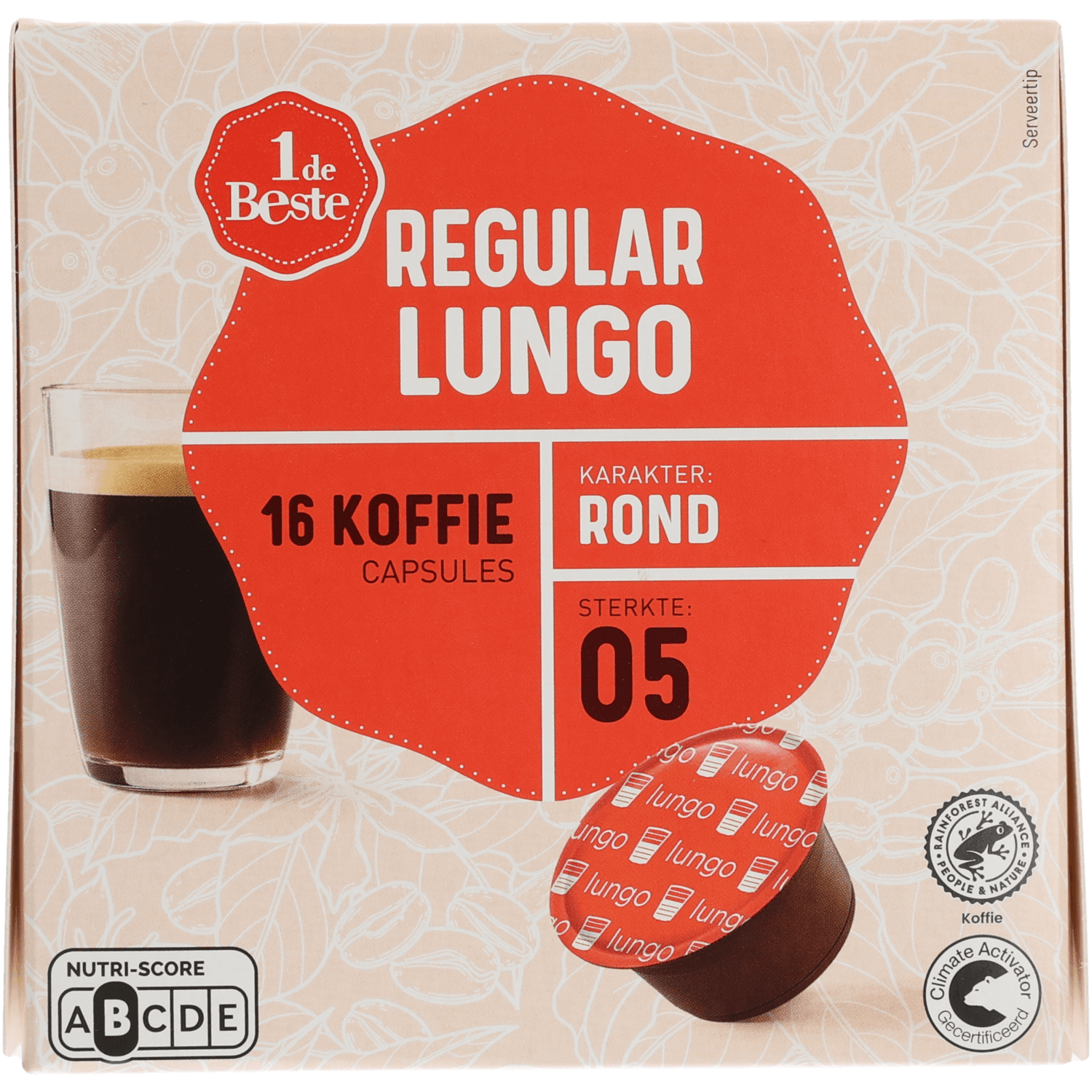 1 De Beste Koffiecups regular lungo sterkte 5